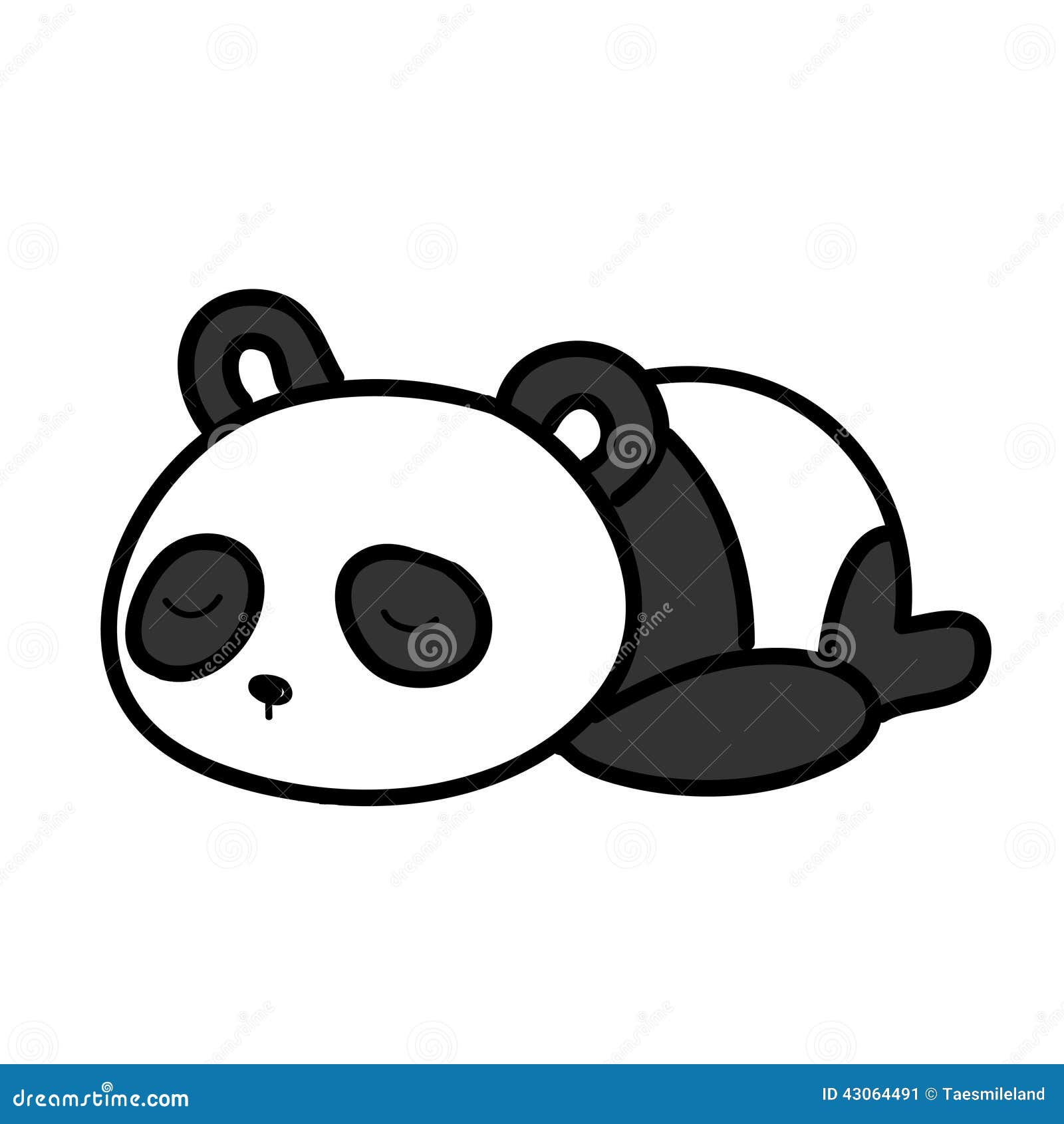 Panda Sleeping On A Branch Cartoon Vector 18812015