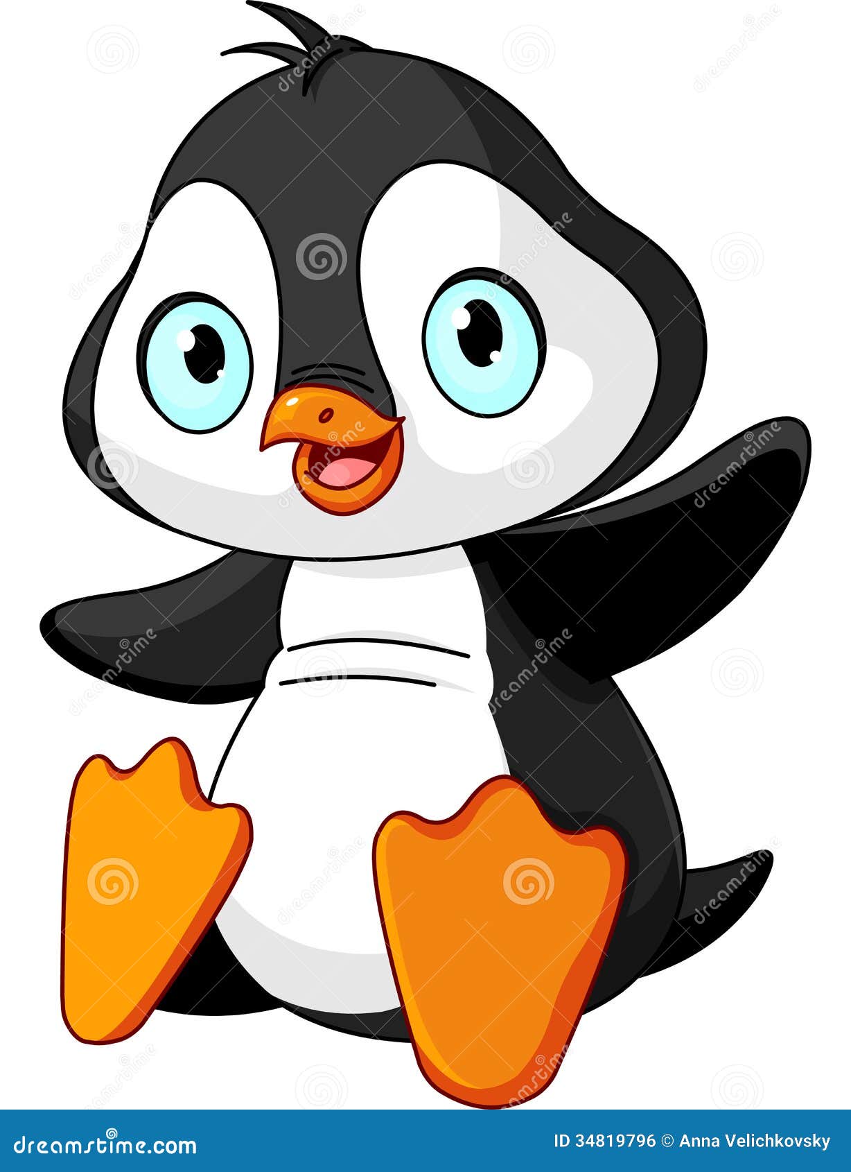 Baby penguin stock vector. Illustration of characters - 34819796