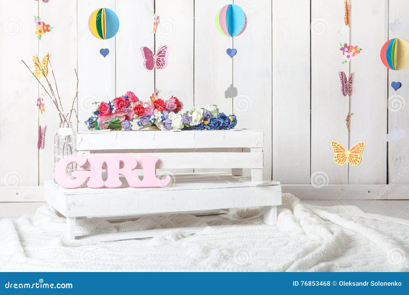 Baby Photography Studio Background Setup Stock Photo Image Of