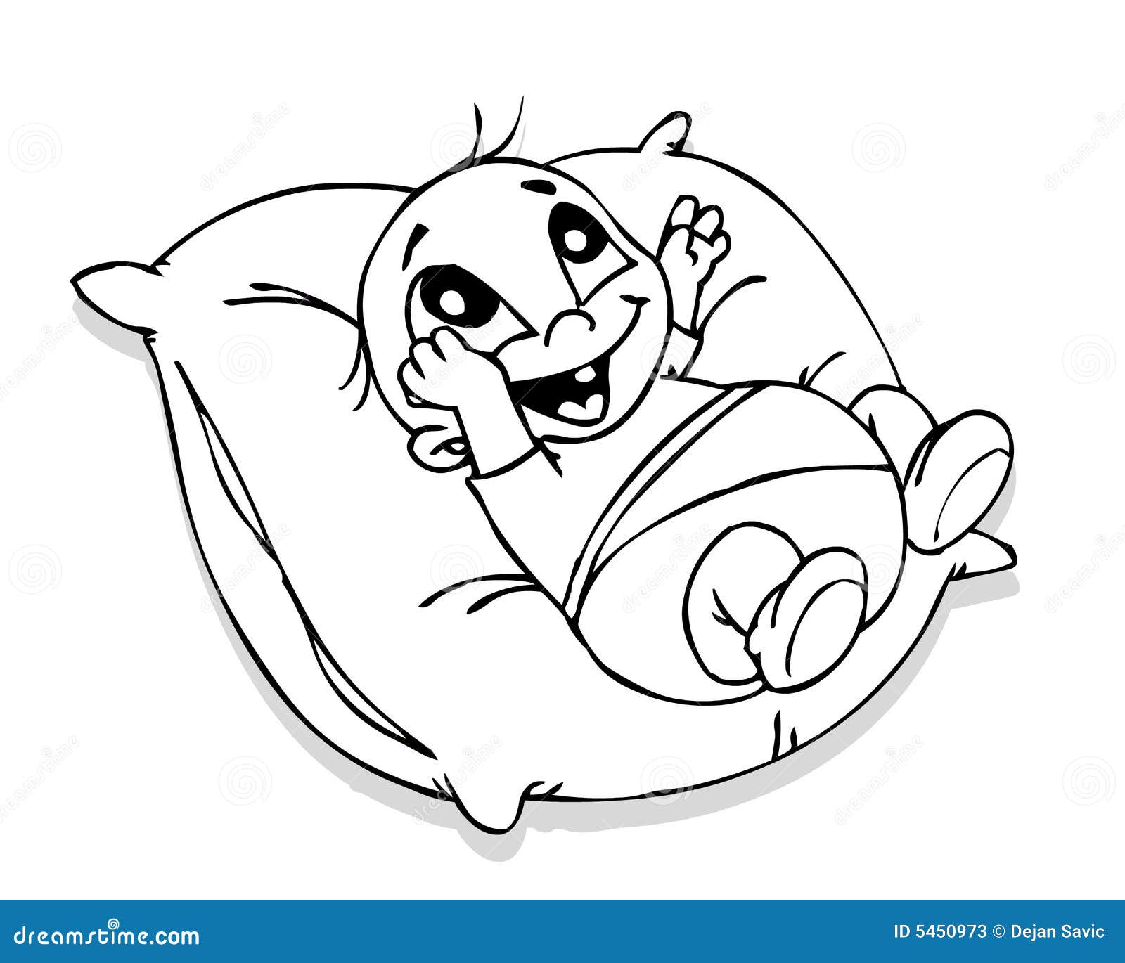 Baby & Pillow Stock Image 5450923