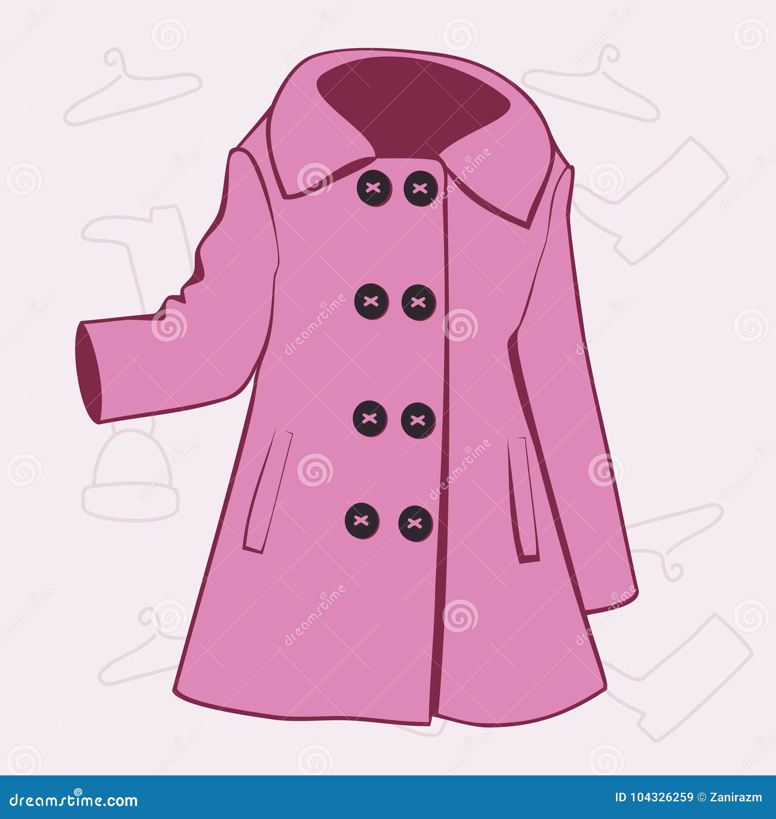 a pink coat