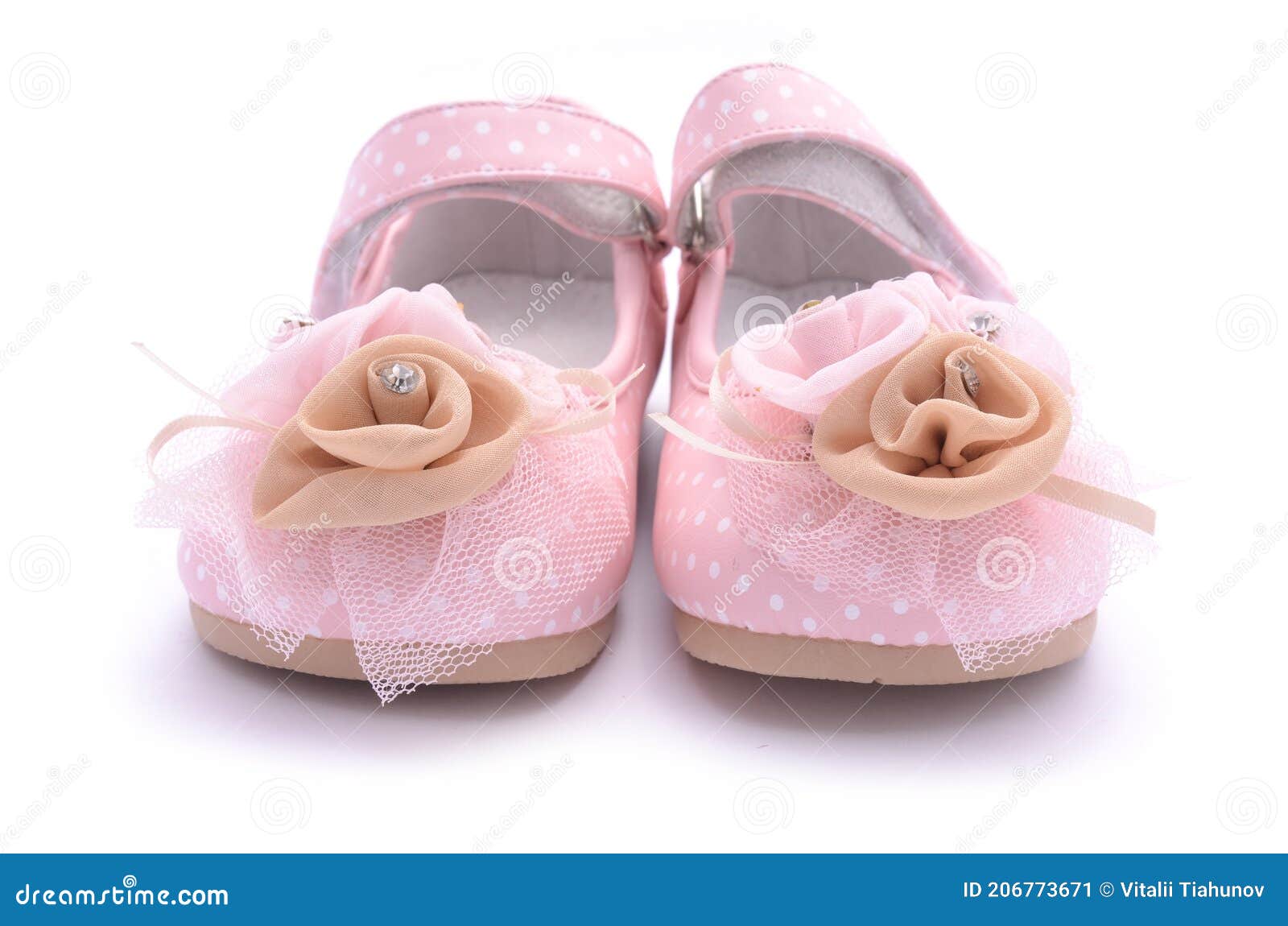 Baby Pink Shoes Isolated on White Stock Image Image of color, girl
