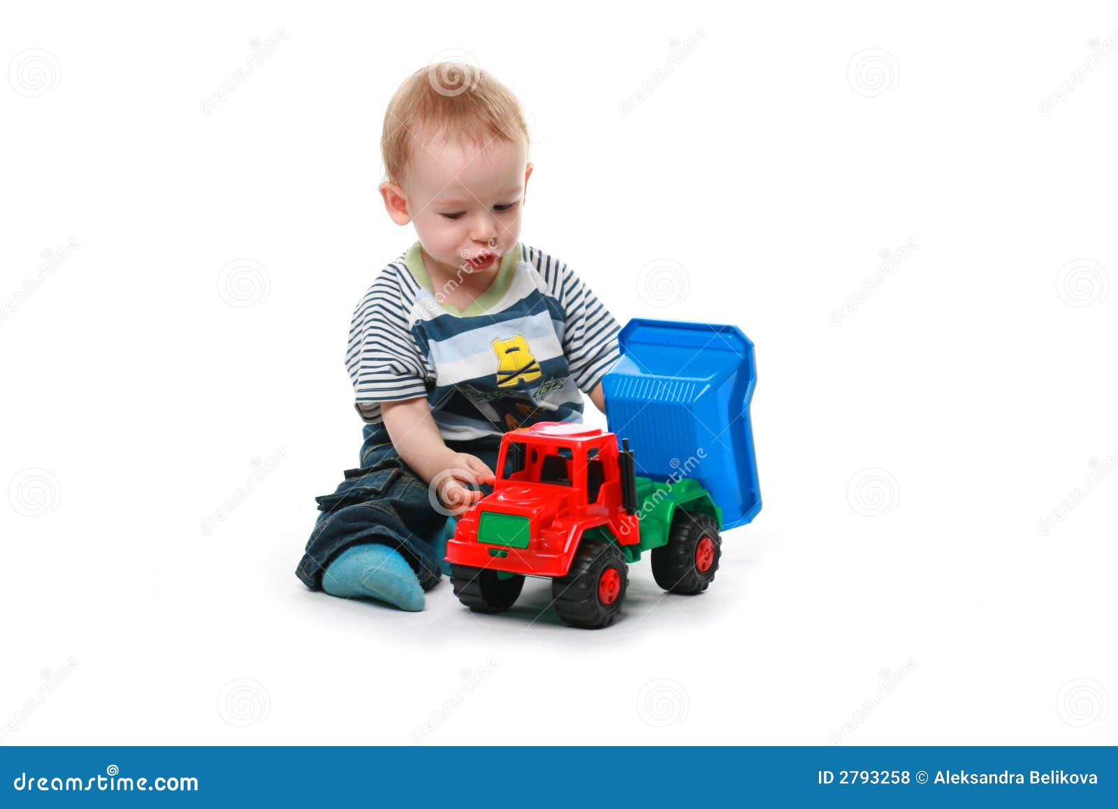 Baby plays with car stock photo. Image of baby, sitting 2793258