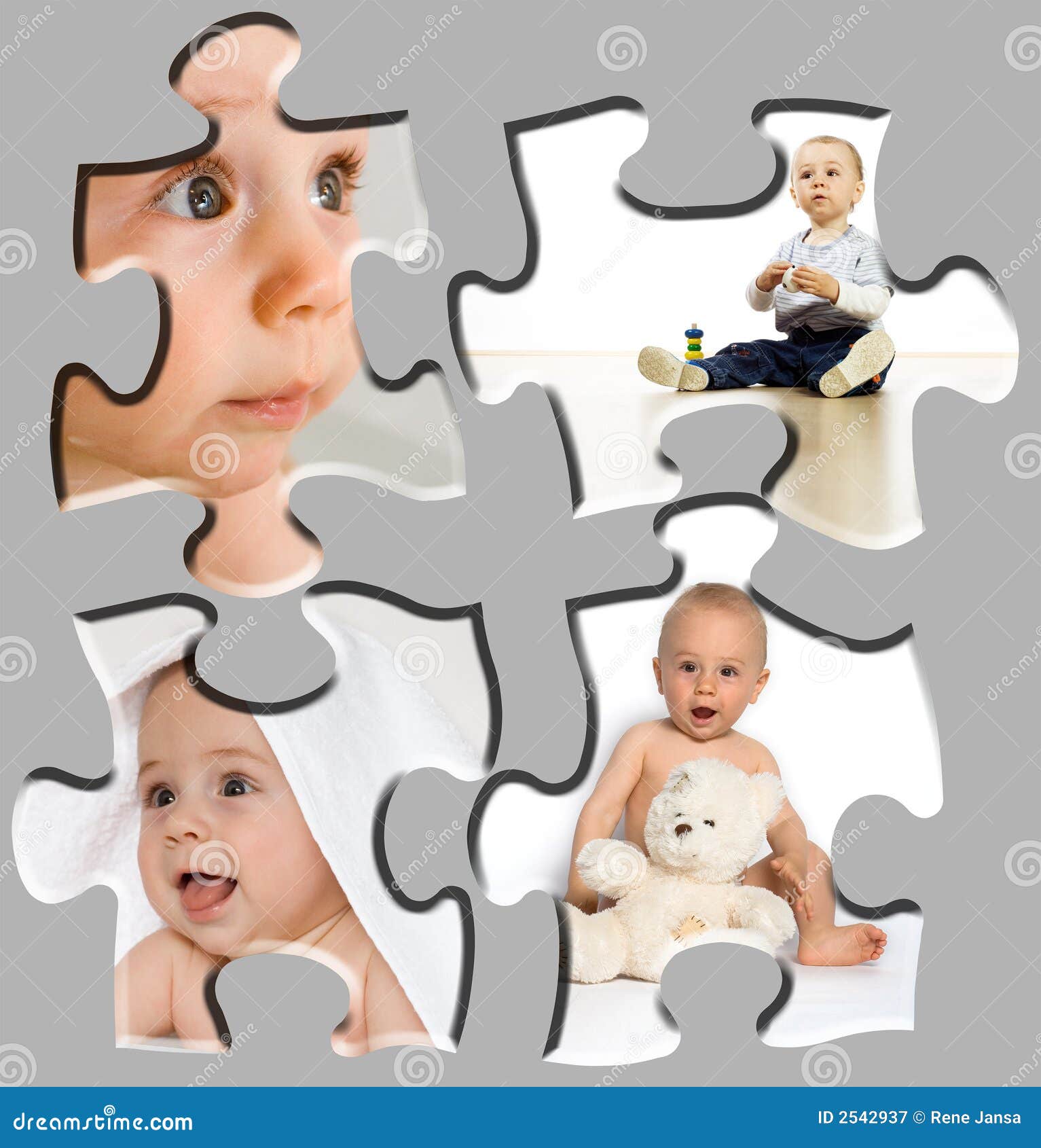 Baby Portrait Puzzle stock image. Image of segments, puzzle 2542937