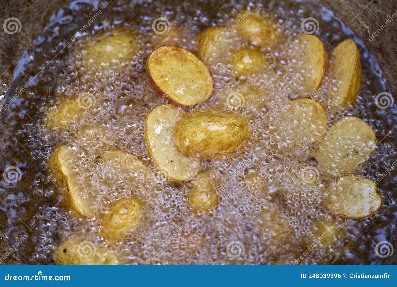 Baby potatoes fried stock photo. Image of brown, vegetable 248039396