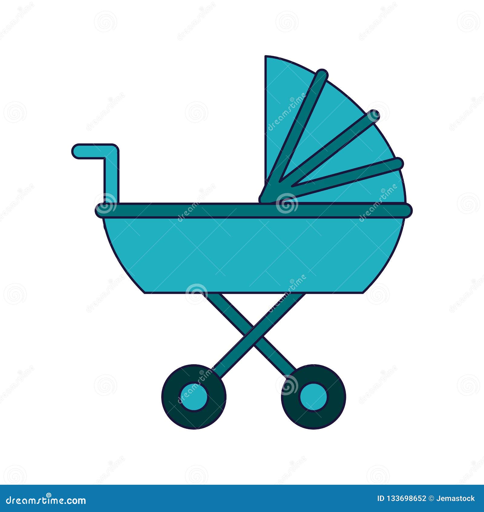 Download Baby pram cart stock vector. Illustration of illustration - 133698652