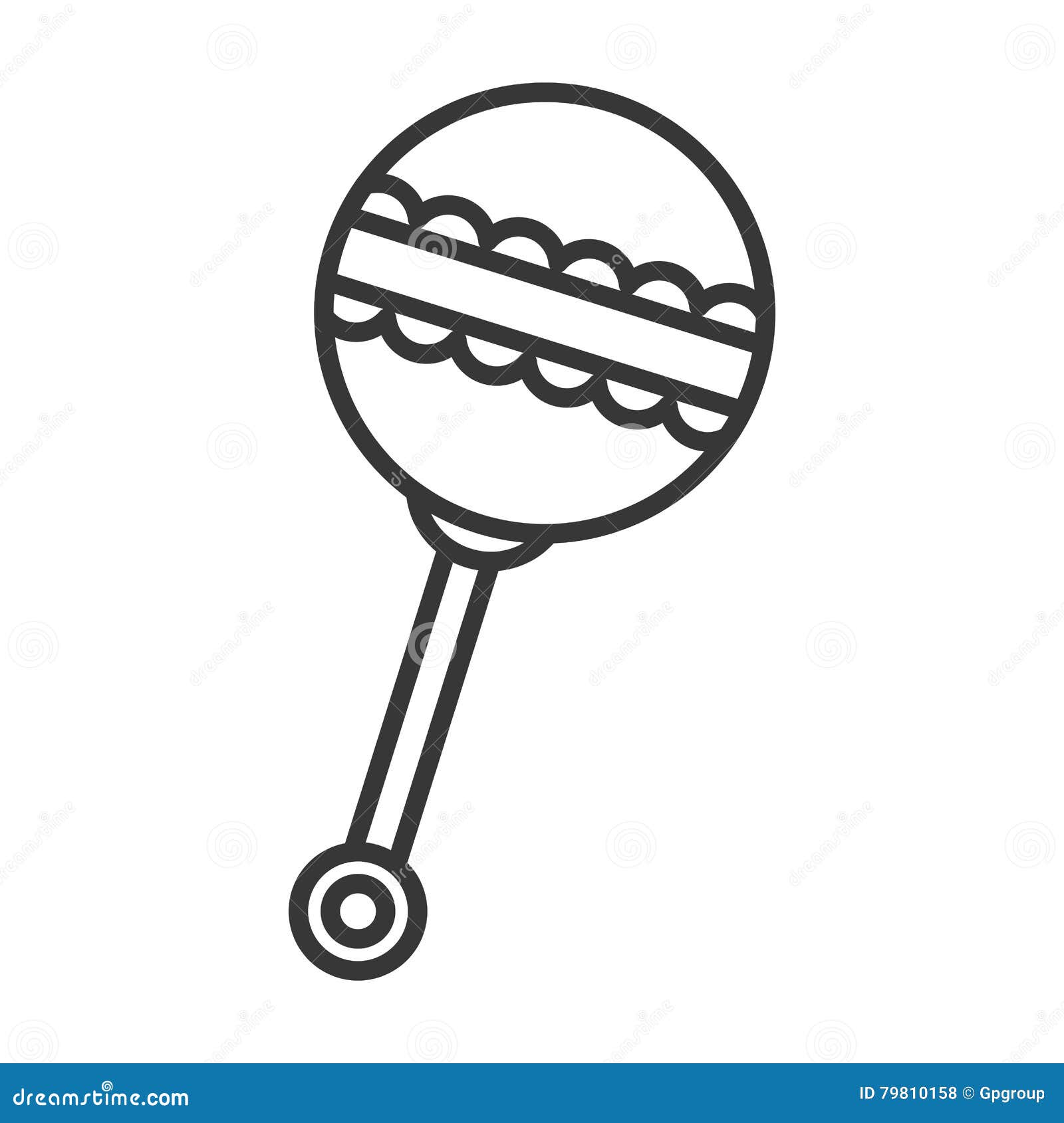 Download Baby Rattle Icon Stock Vector Illustration Of Arrival 79810158