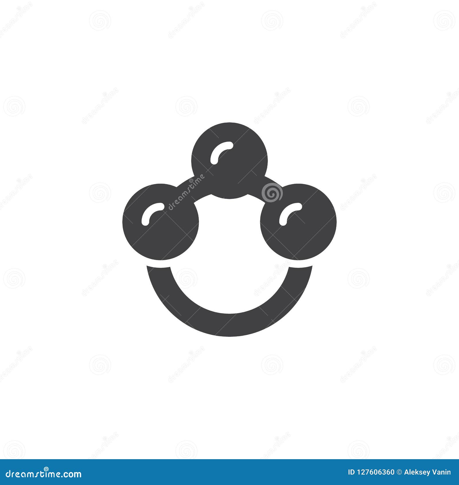 Download Baby rattle vector icon stock vector. Illustration of flat - 127606360