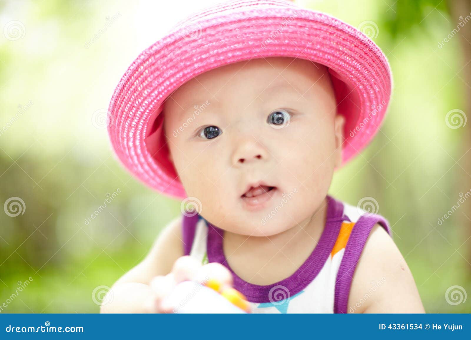 Baby In Red Hat Stock Photo Image Of Face Happy Asia 43361534