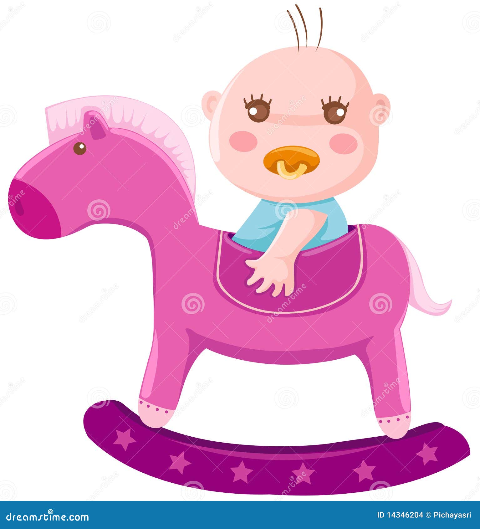 Baby On Rocking Horse Stock Images Image 14346204