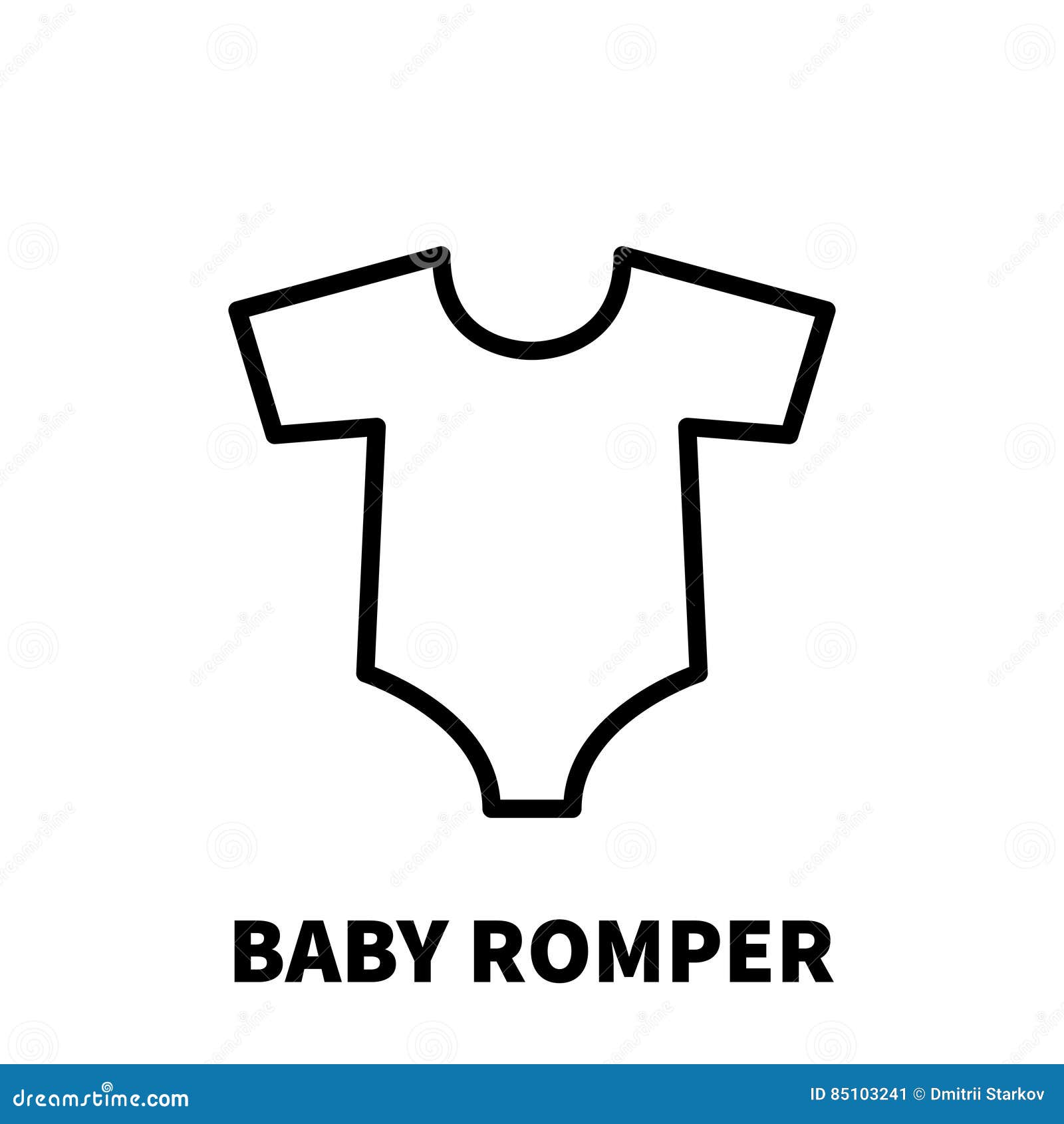 Download Baby Romper Icon Or Logo In Modern Line Style. Stock ...