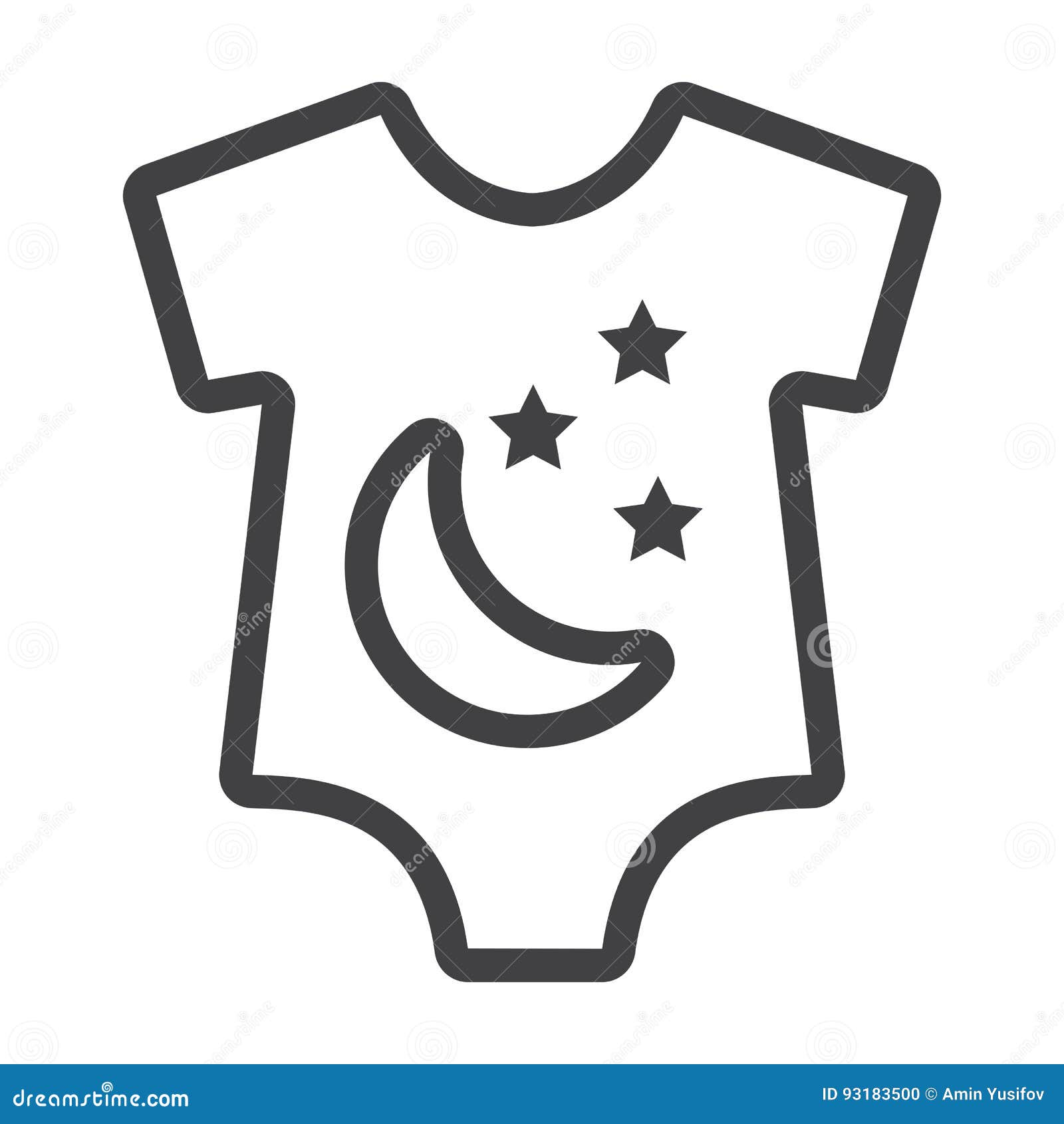 Download Baby Romper Line Icon, Baby Clothes And Kid Stock Vector ...