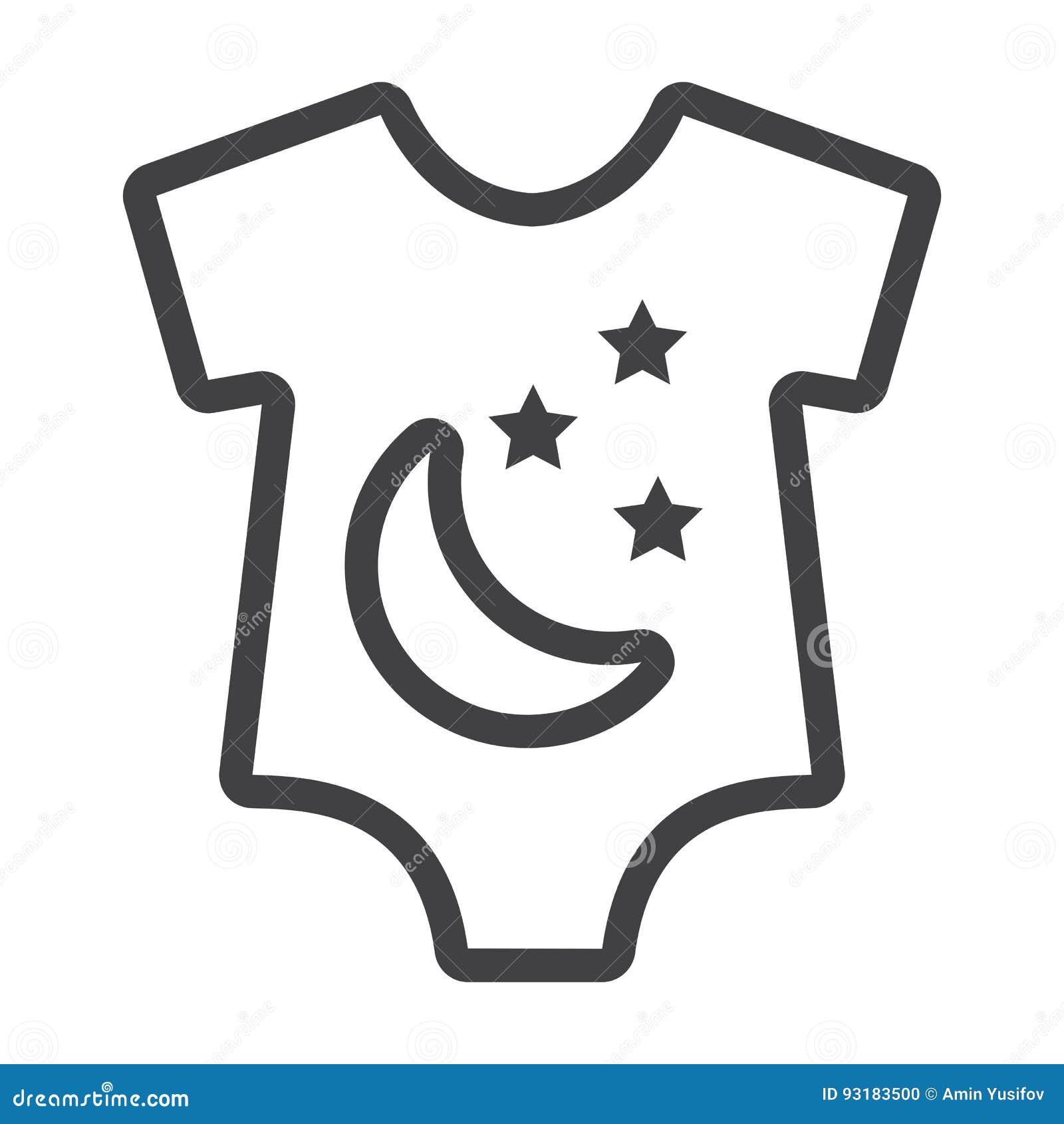 baby dress, rompers and socks vector line icon, sign, illustration