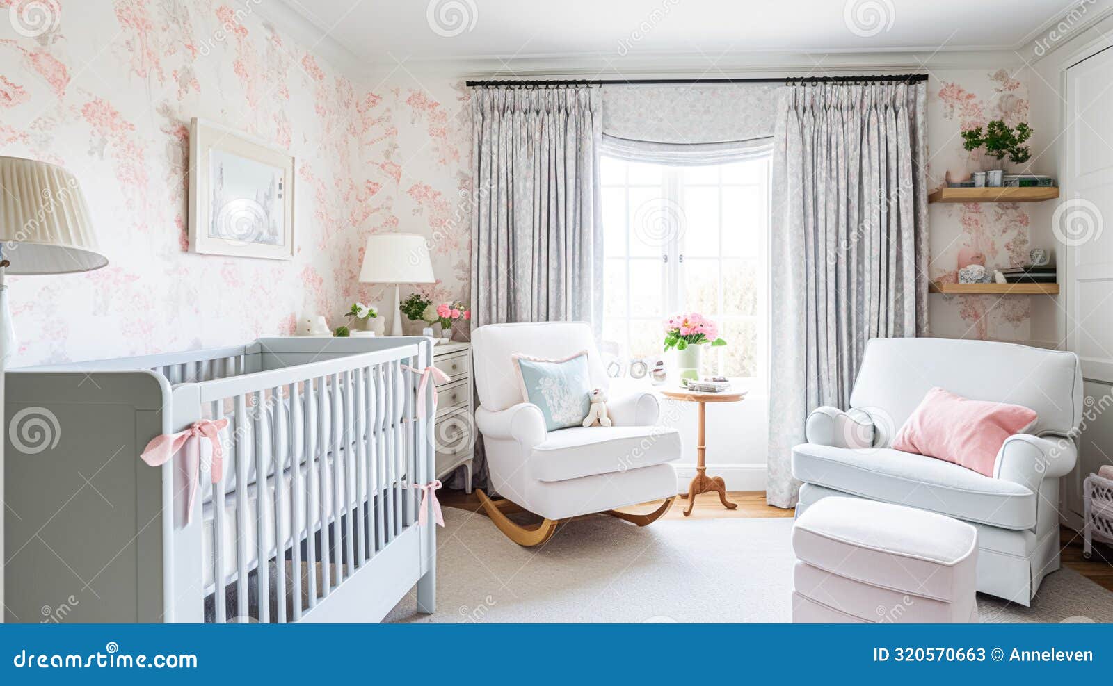 baby room decor and interior  inspiration in the english countryside style cottage