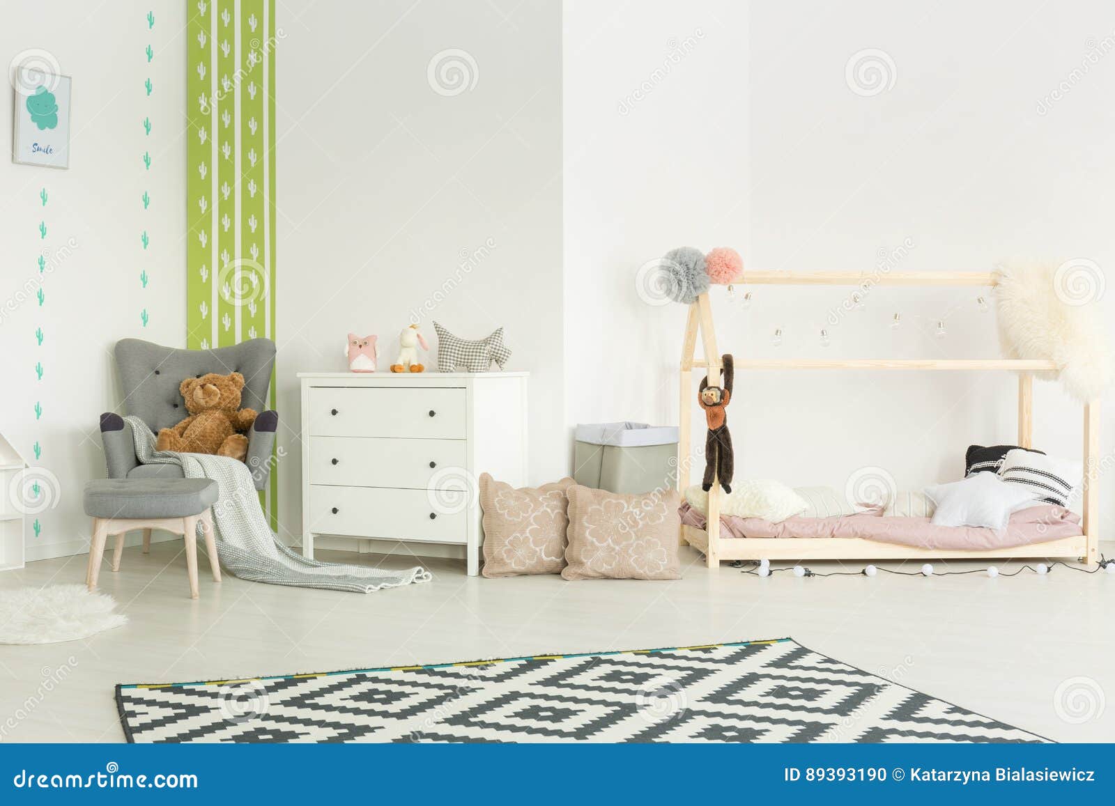 Baby Room In Scandinavian Style Stock Photo Image Of Bear