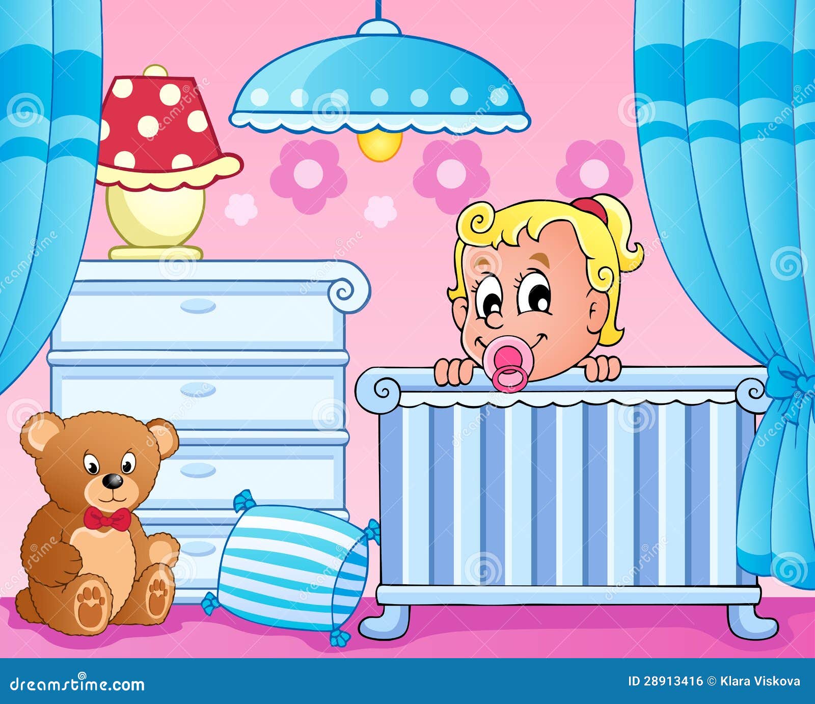 Baby room theme image 1 stock vector. Illustration of smiling - 28913416