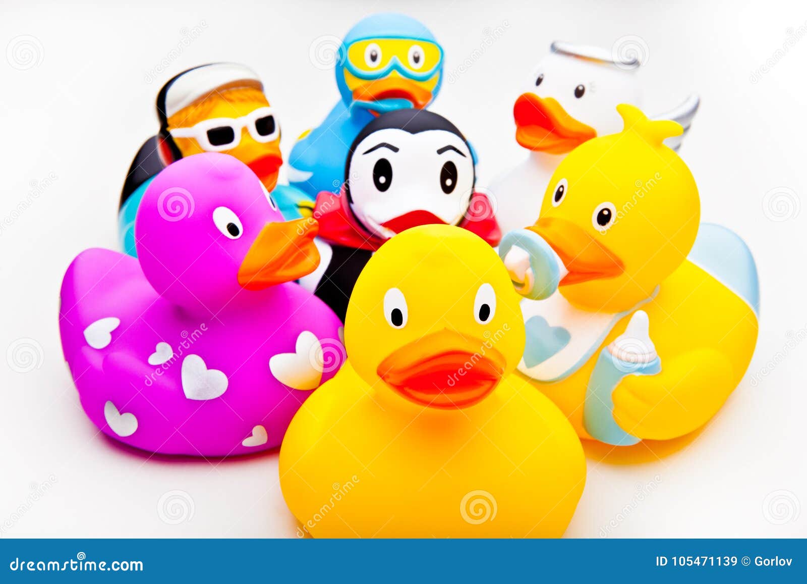 different rubber ducks