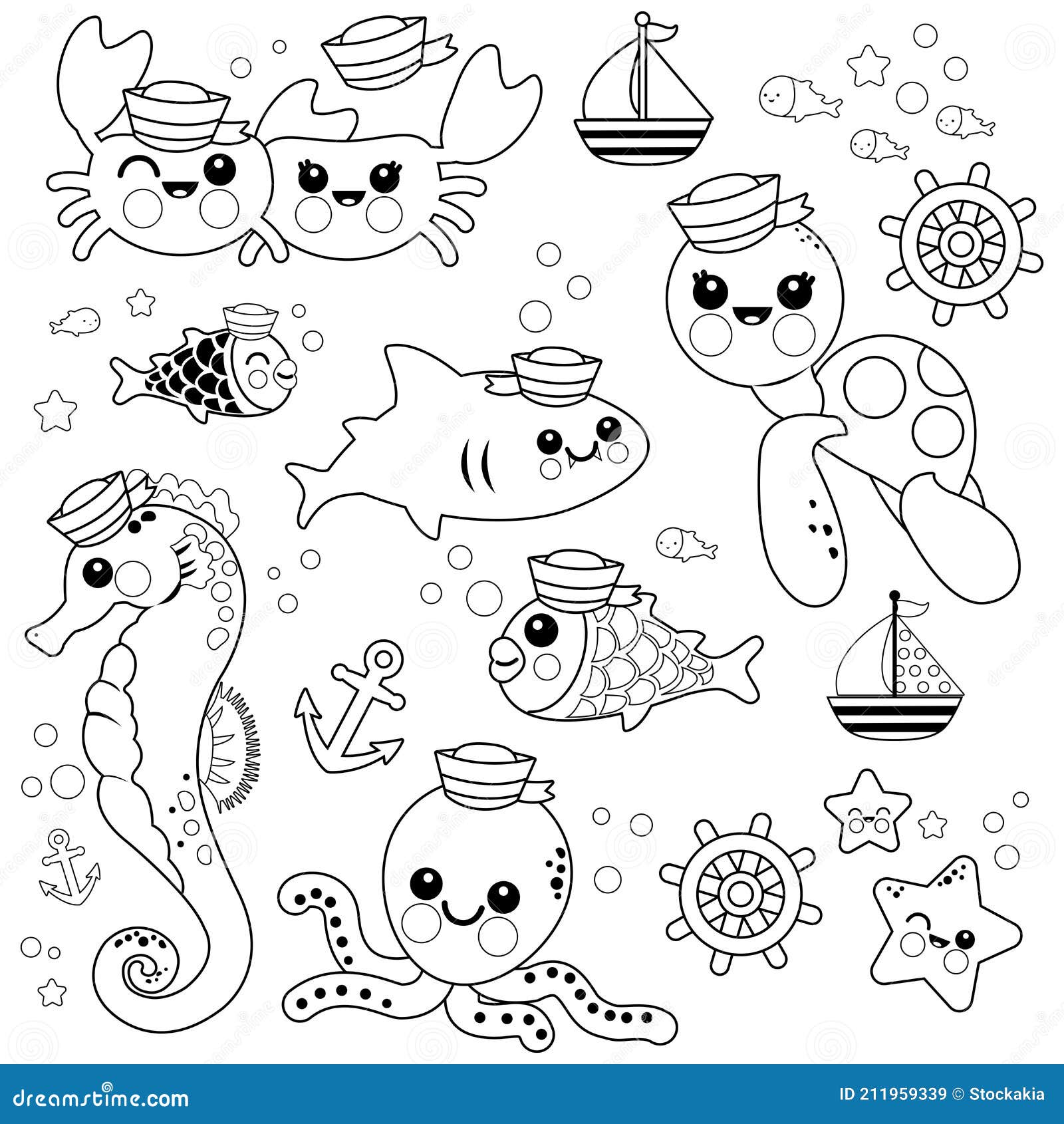 baby sea animal coloring pages