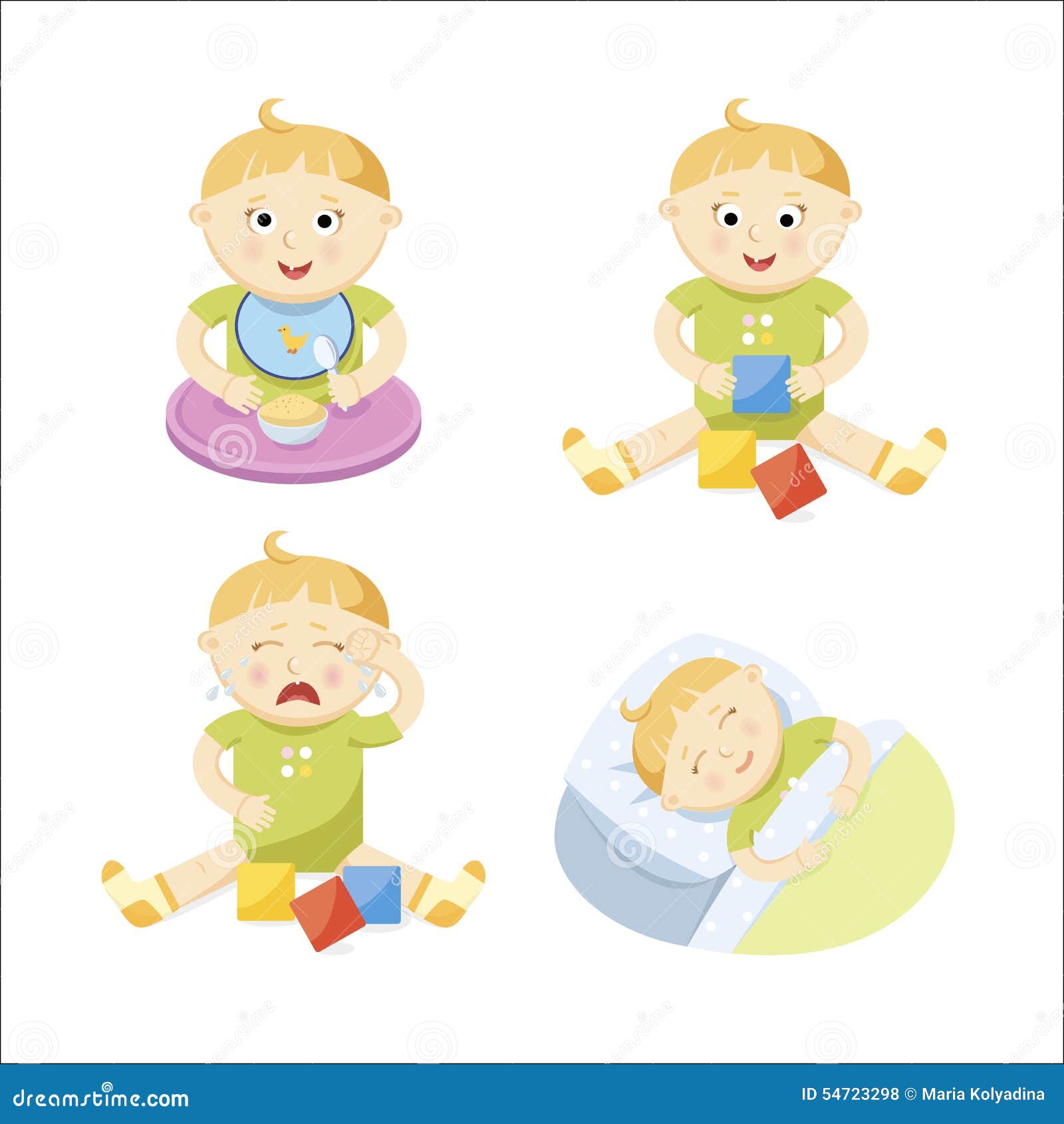 Baby set stock vector. Illustration of small, health - 54723298