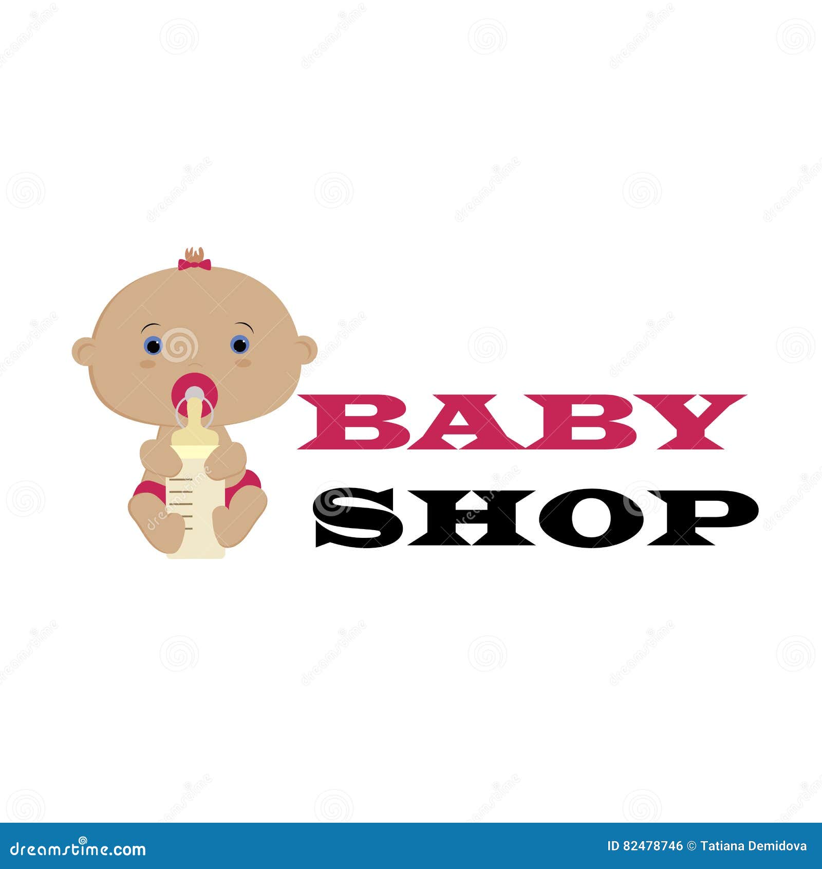 Baby Shop Logo. Pattern for Decoration or Design. Vector Illustration ...