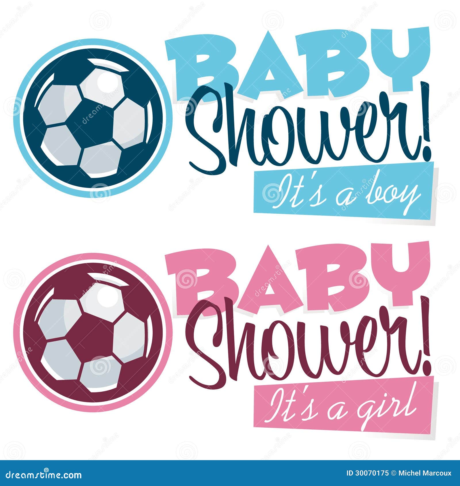 Soccer Baby Shower Banners stock vector. Illustration of banner 30070175