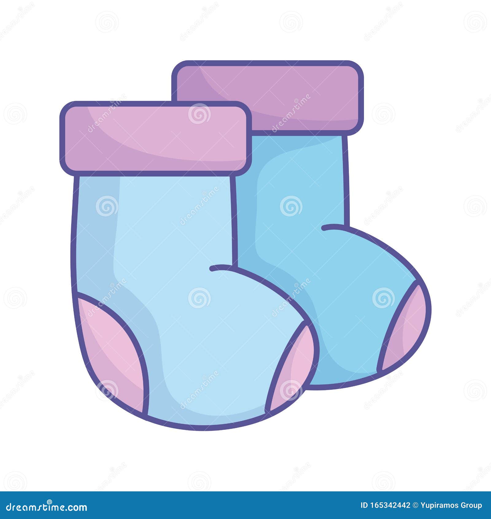 Baby Shower Blue Socks Clothing Icon Stock Vector - Illustration of ...