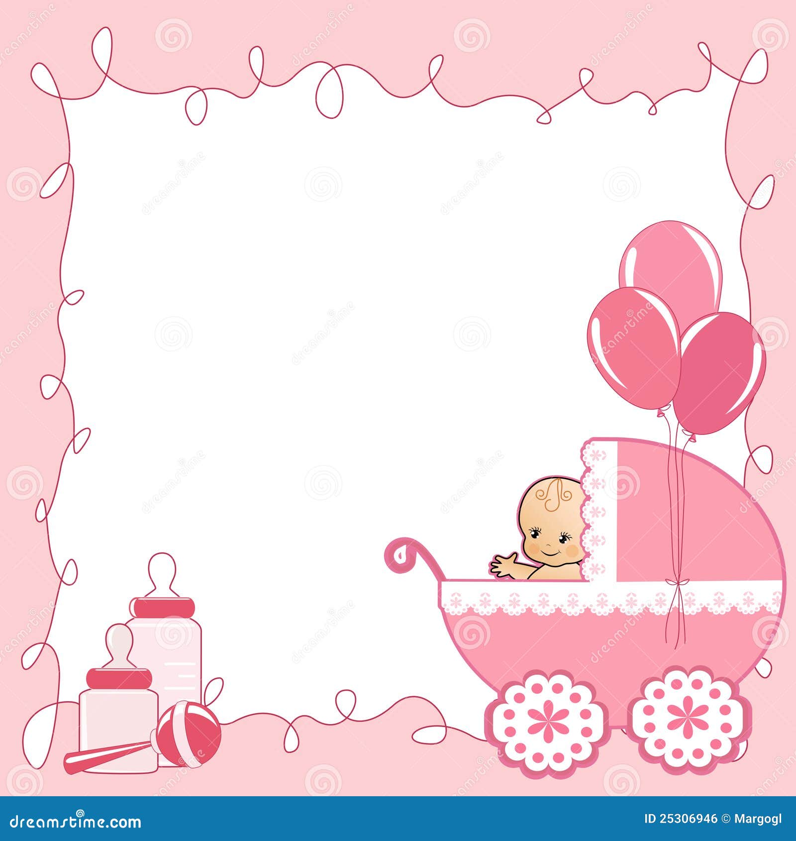 Baby Shower card. stock vector. Illustration of 