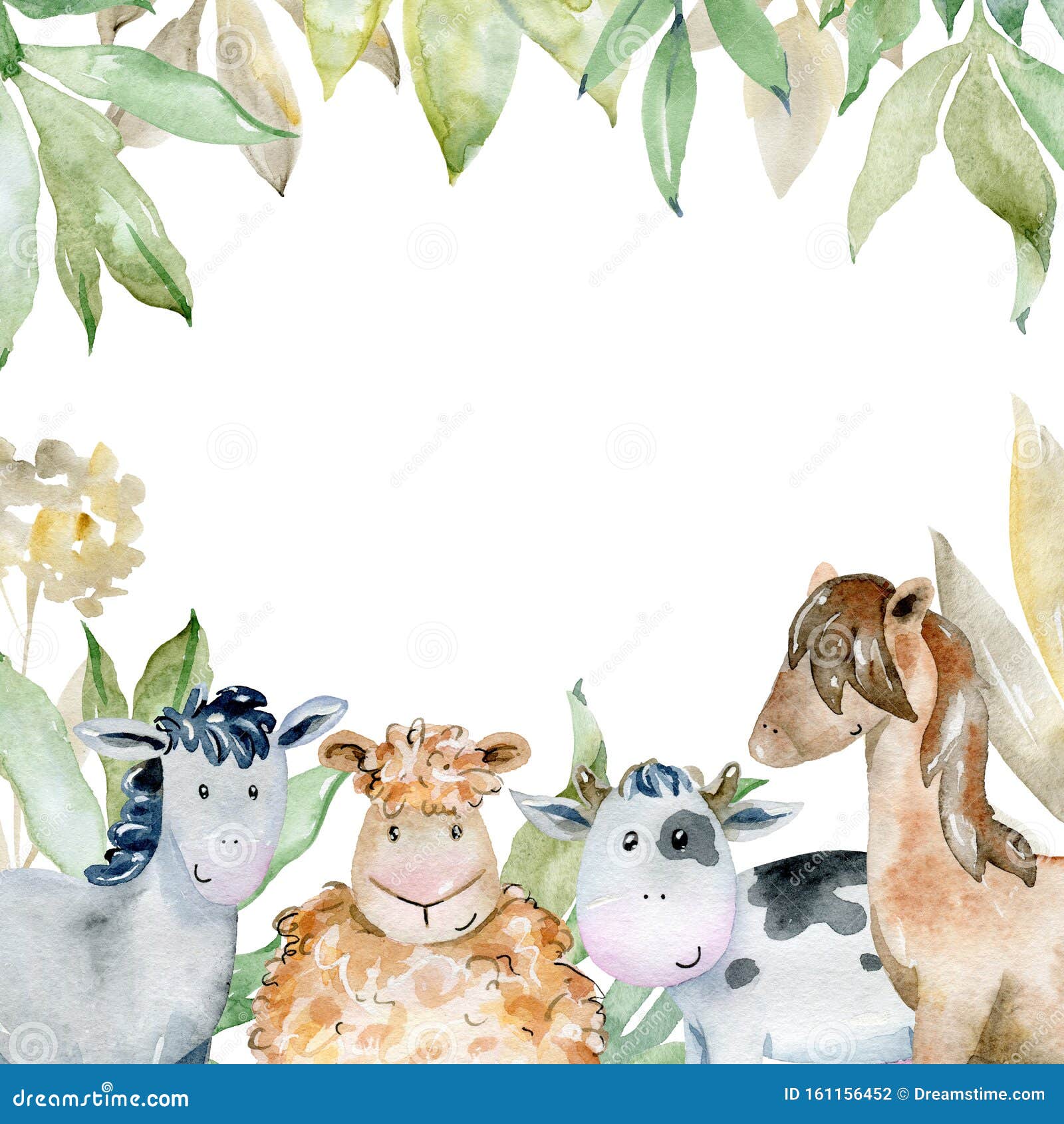 Download Watercolor Farm Animals Stock Illustrations 1 385 Watercolor Farm Animals Stock Illustrations Vectors Clipart Dreamstime
