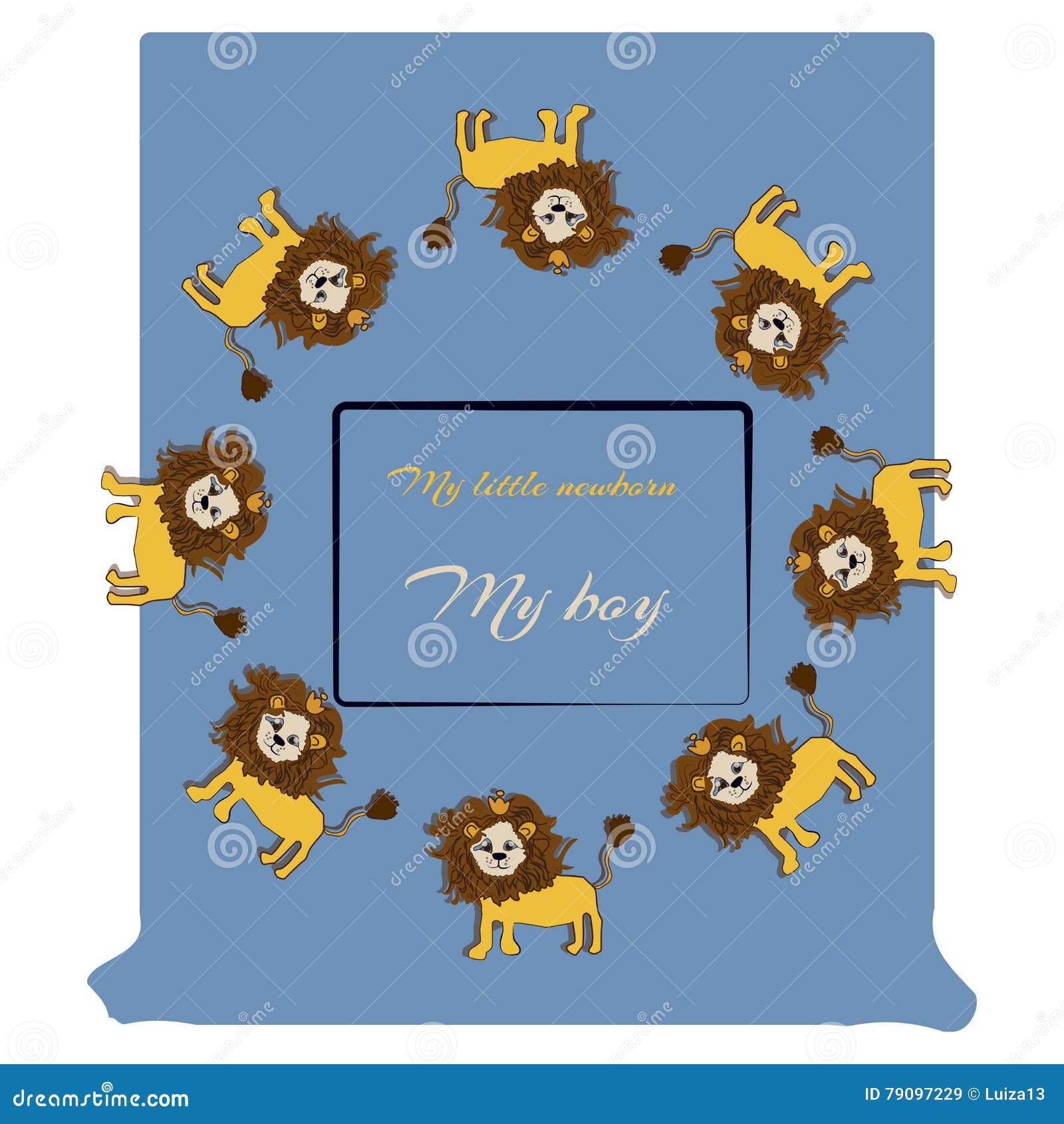 Download Baby Shower Design With Cute Jungle Lions. Vector For ...