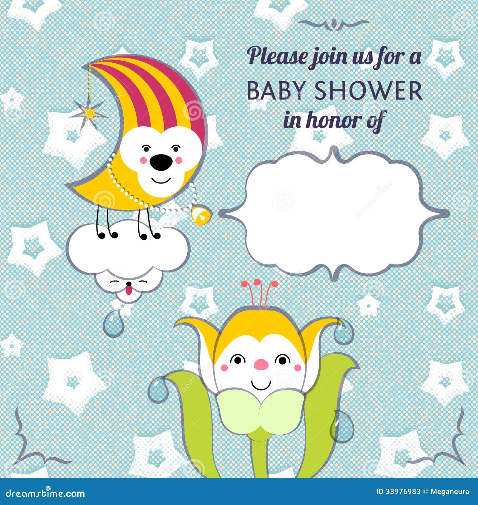 Baby Shower Invitation Card Editable Template Funn Stock Vector -  Illustration of cartoon, happy: 33976983