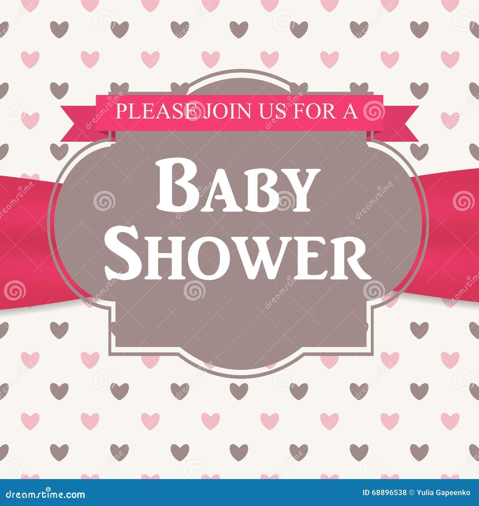 Baby Shower Invitation Vector Illustration Stock Vector Illustration