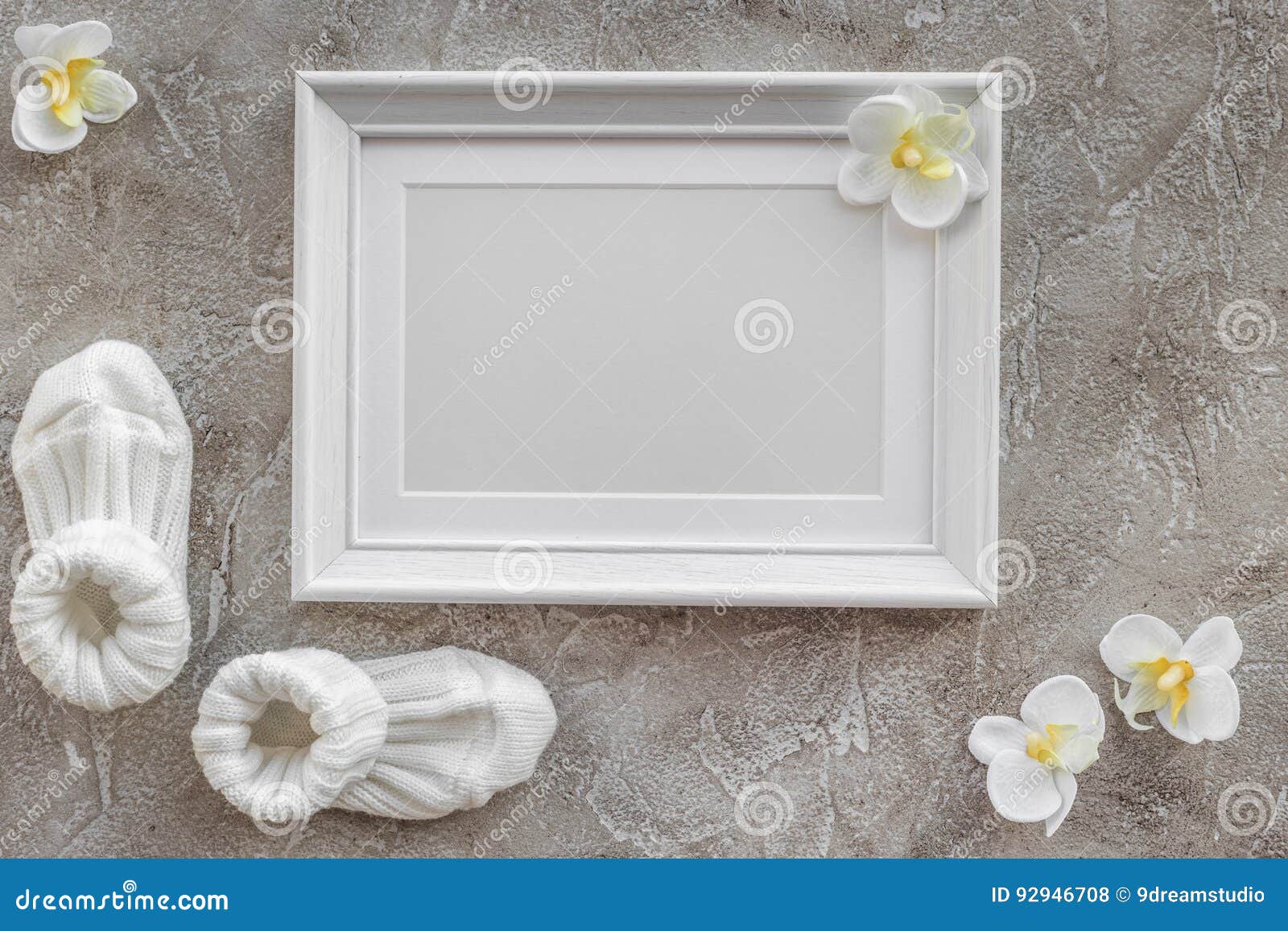 Download Baby Shower Modern Design With Frame On Gray Stone ...