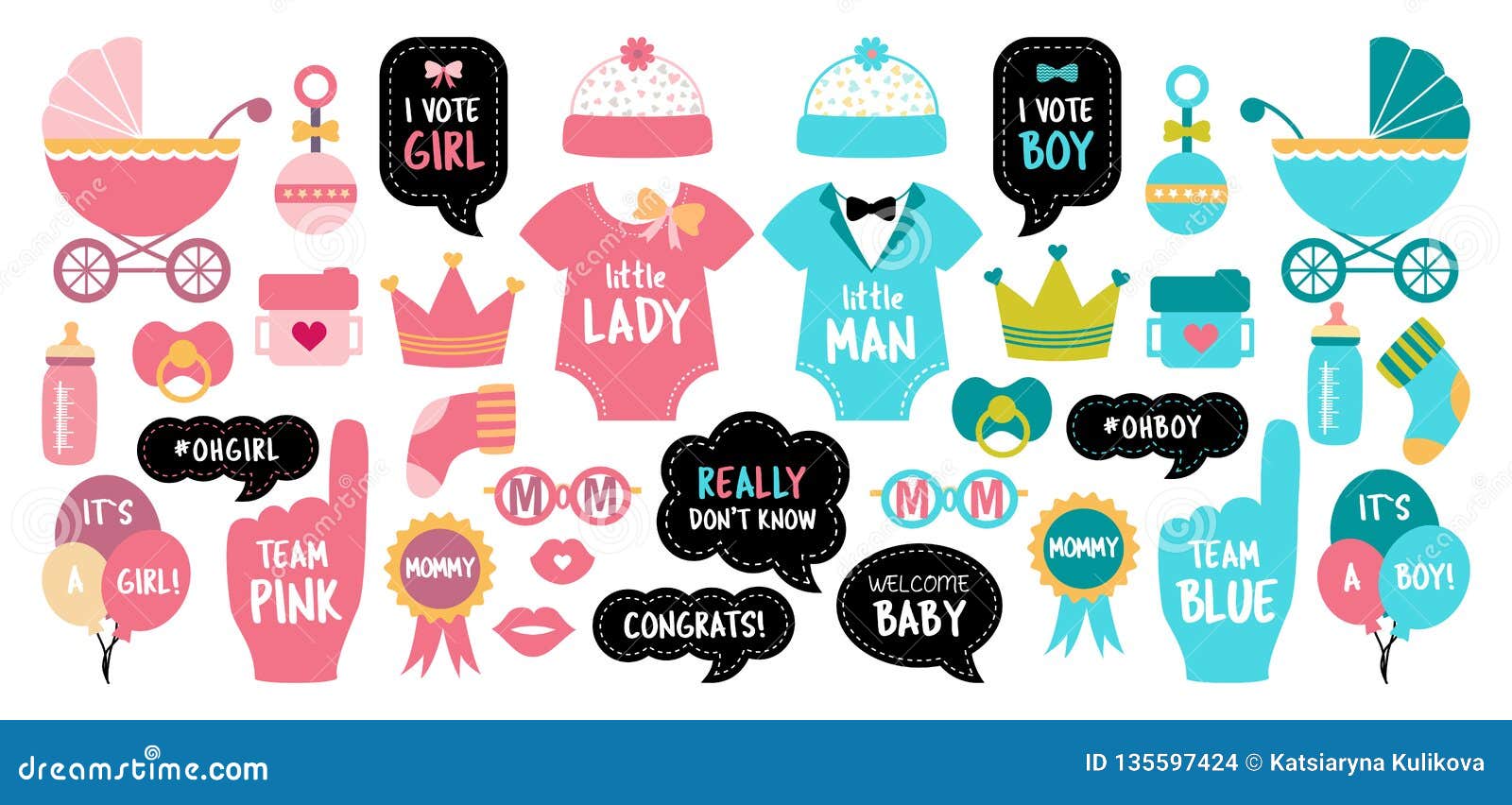 Details about   Baby Shower Photo Booth Props Little Boy Girl Mister New Born Party Decoration 