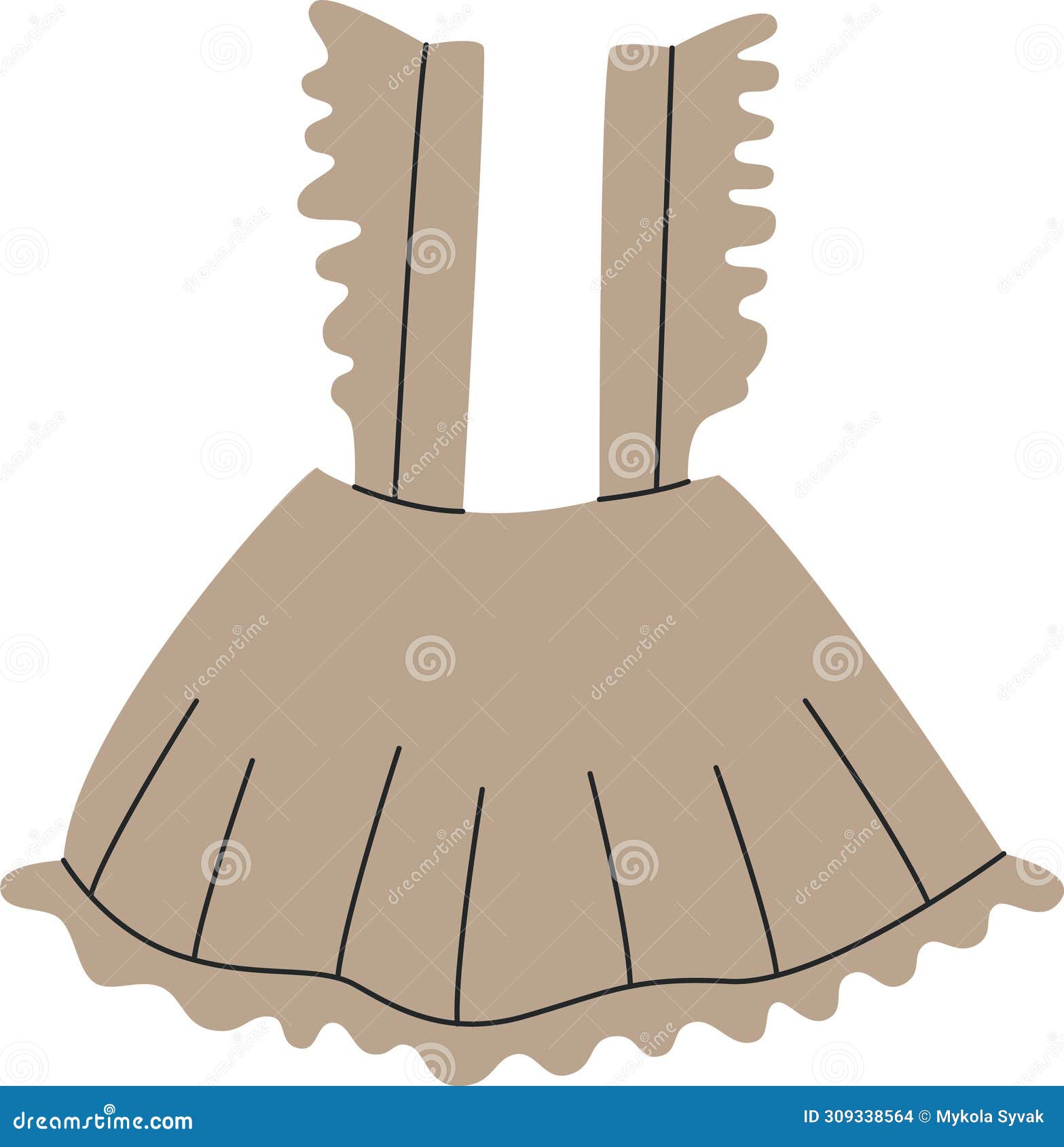 Baby Skirt with Suspenders stock vector. Illustration of fashion
