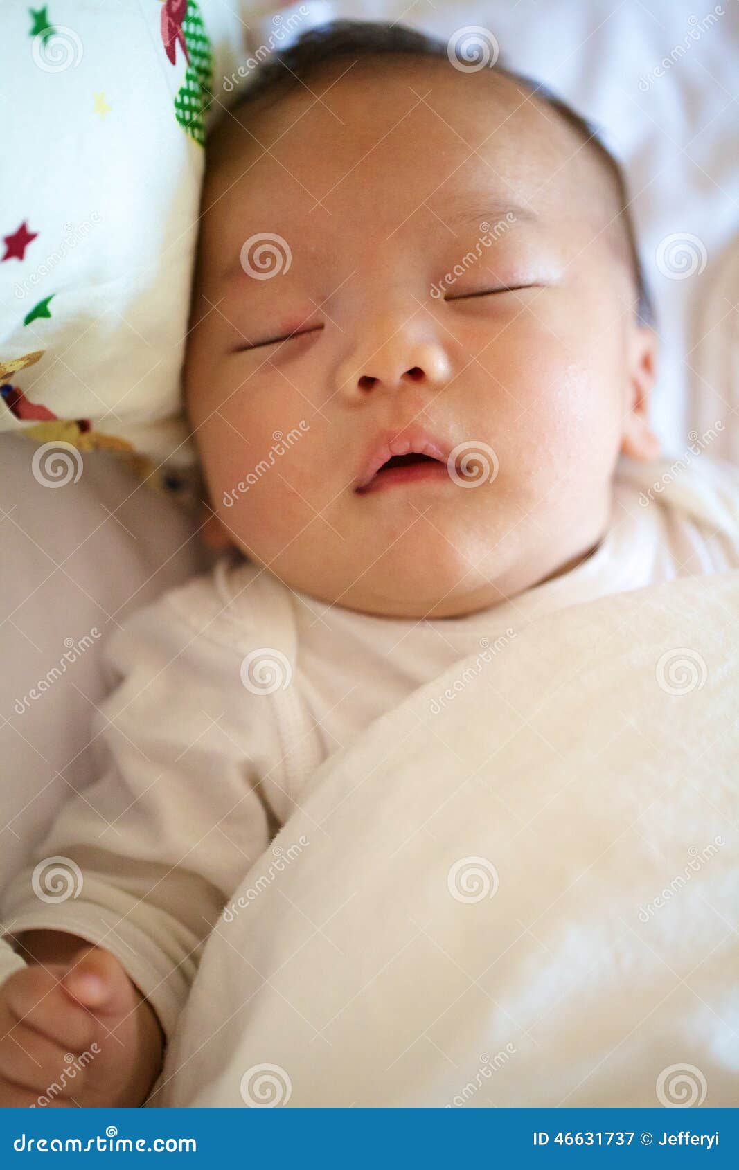 Baby is sleeping stock image. Image of sleeping, chinese 46631737