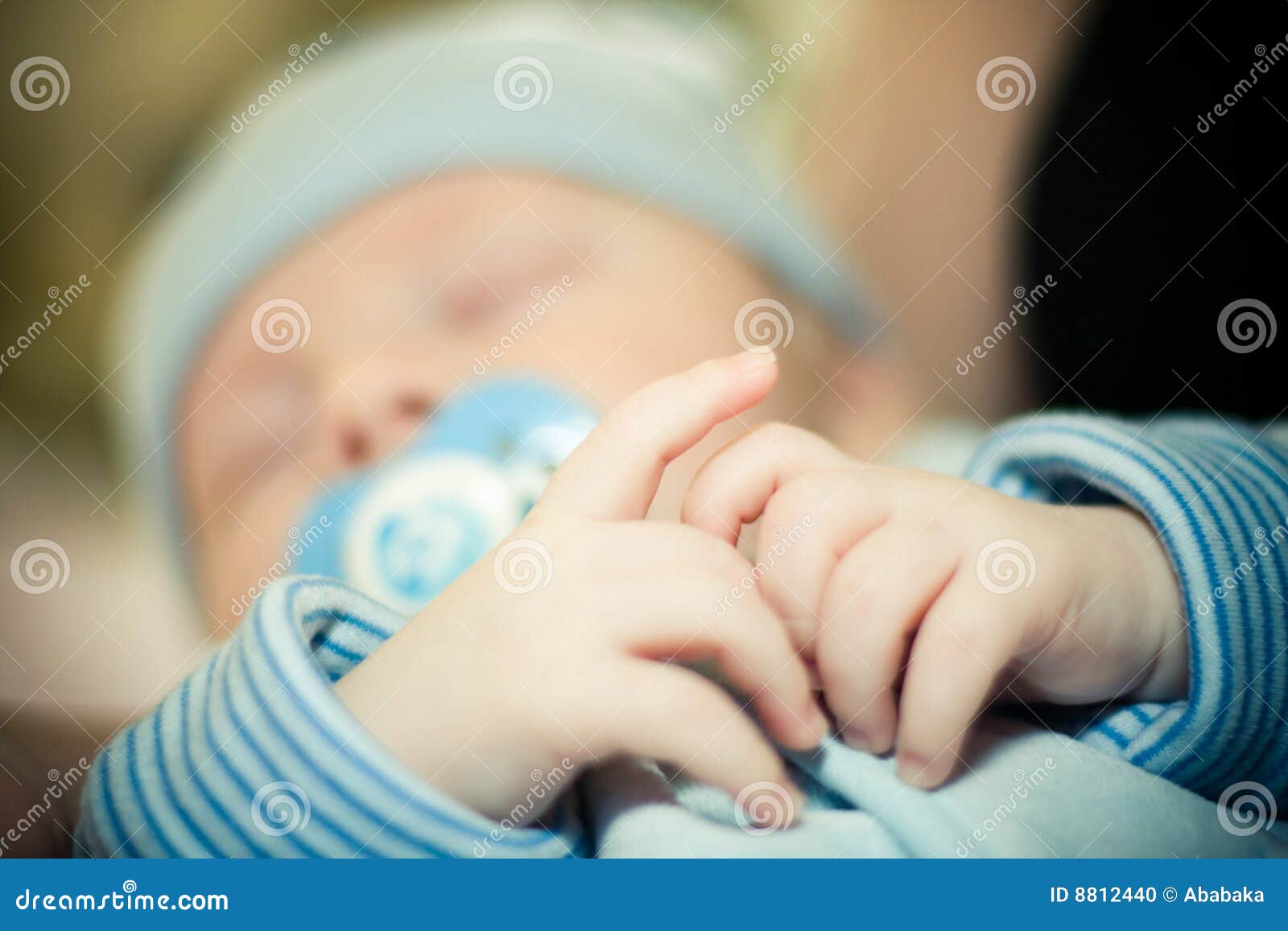 Baby sleeps stock photo. Image of finger, cold, carriage 8812440