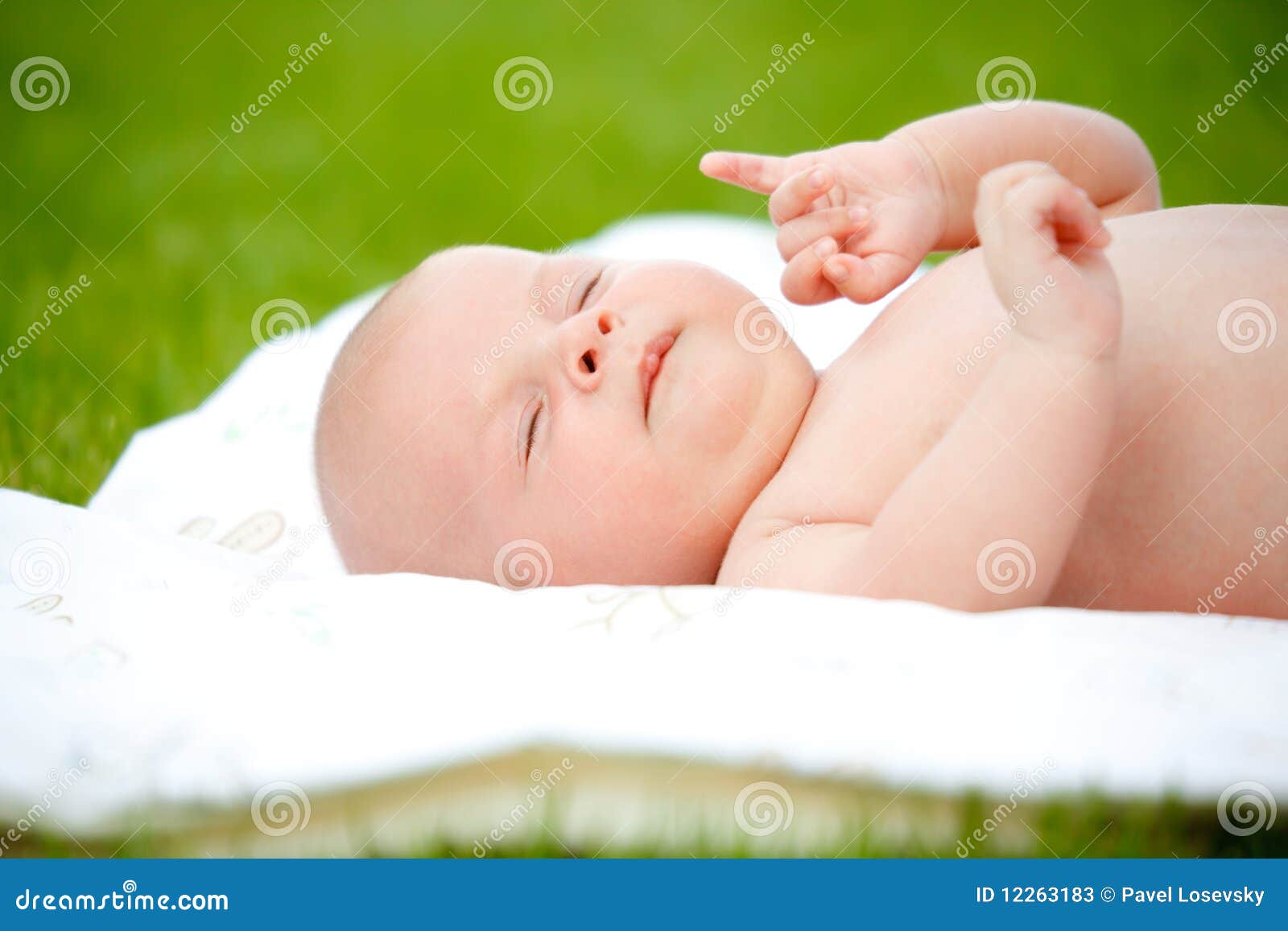 The Baby Sleeps in the Open Air Stock Image Image of lifestyle, park
