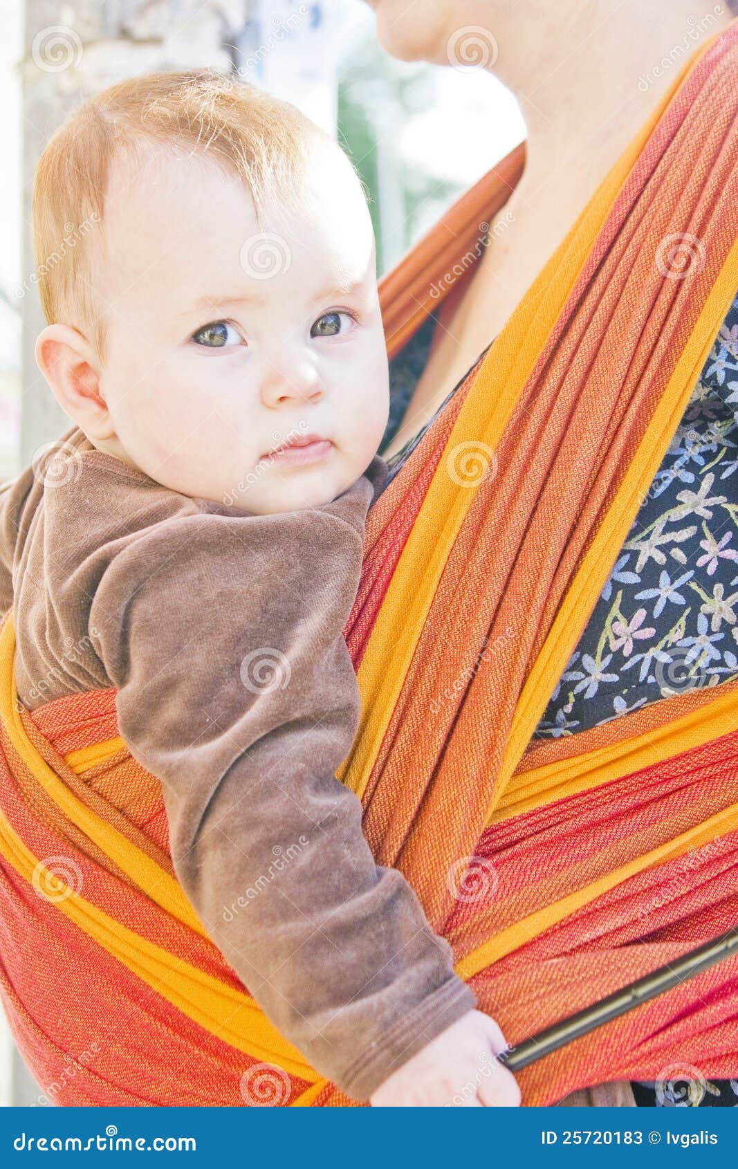 Baby in sling stock image. Image of healthy, freedom 25720183