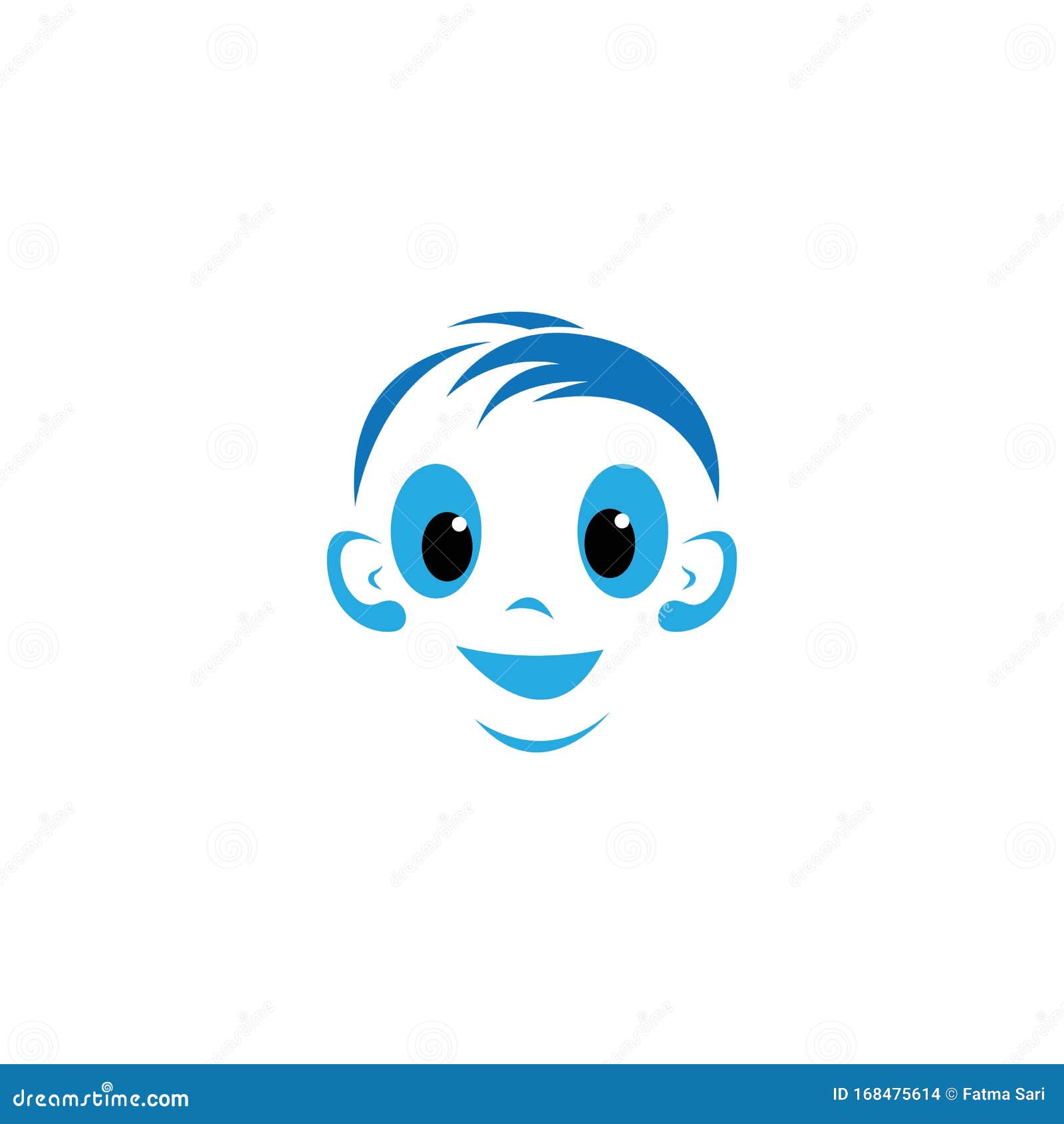Baby Smile Face Vector Icon Stock Vector - Illustration of human, design:  168475614