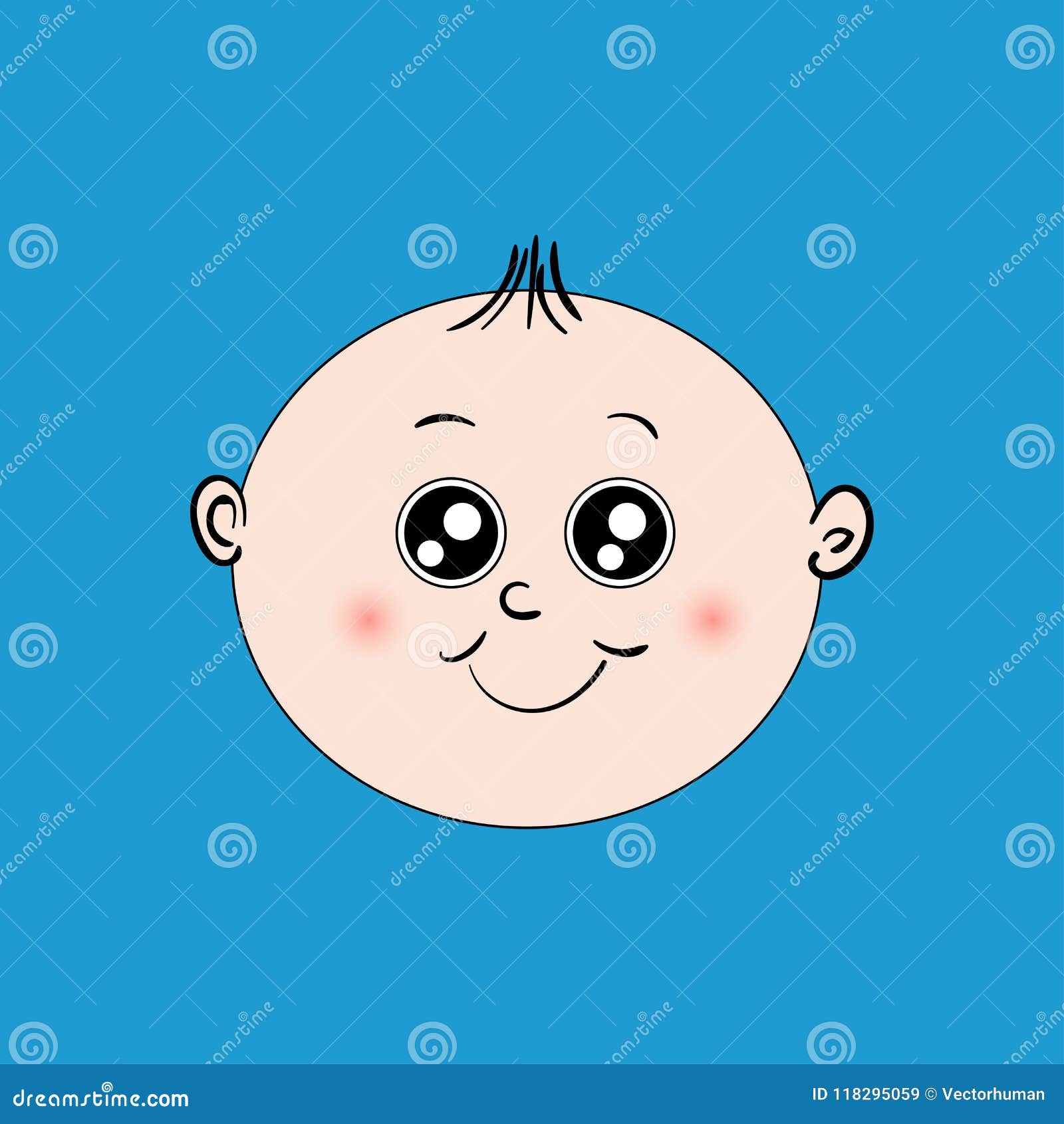 Baby smile vector icon stock vector. Illustration of isolated - 118295059
