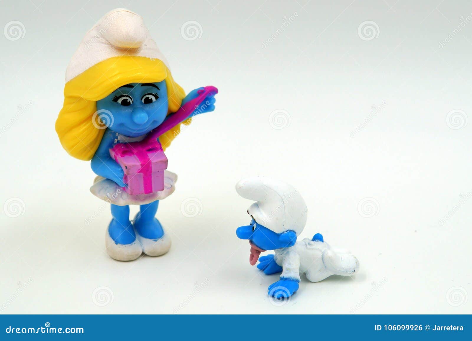 Buy The Smurfs smurfette standing plush toy white blue yellow