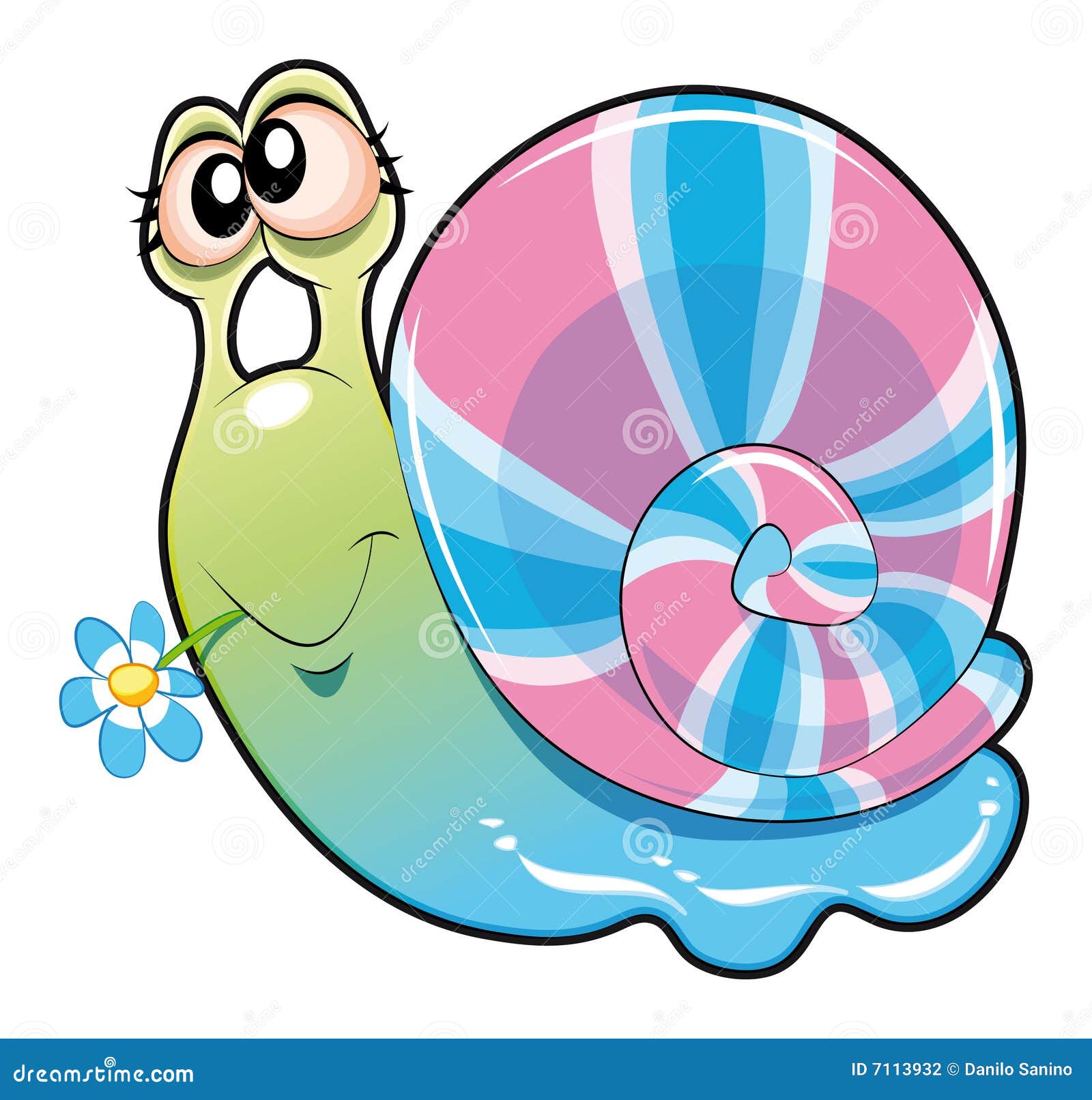 Baby Snail stock vector. Illustration of stupid, snail 7113932