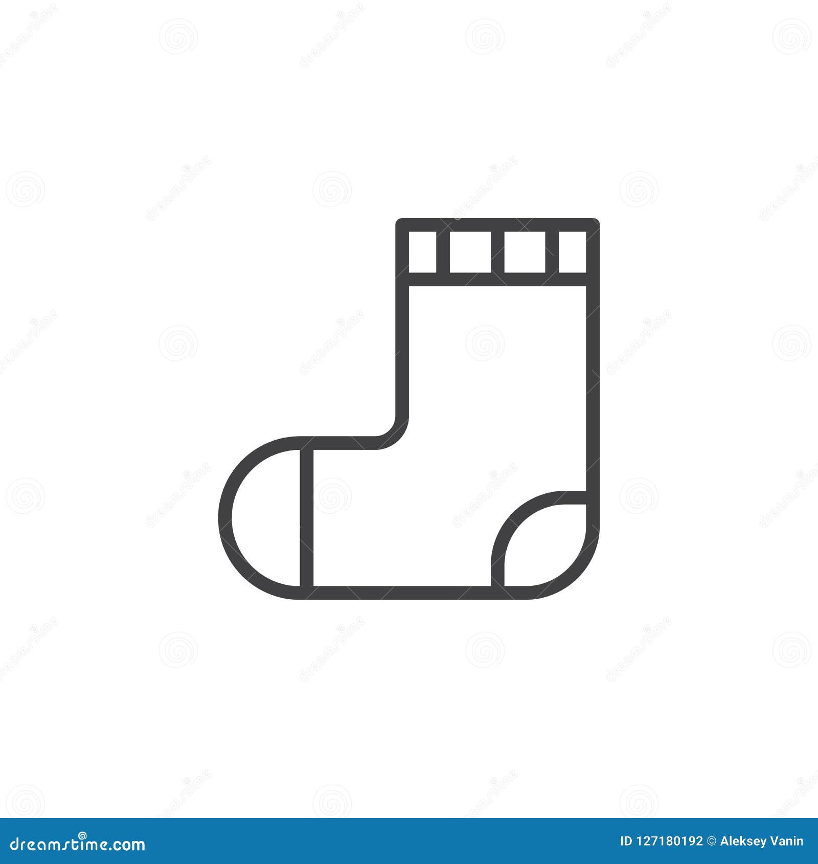 Baby Socks Line Icon. Linear Style Sign For Mobile Concept And Web