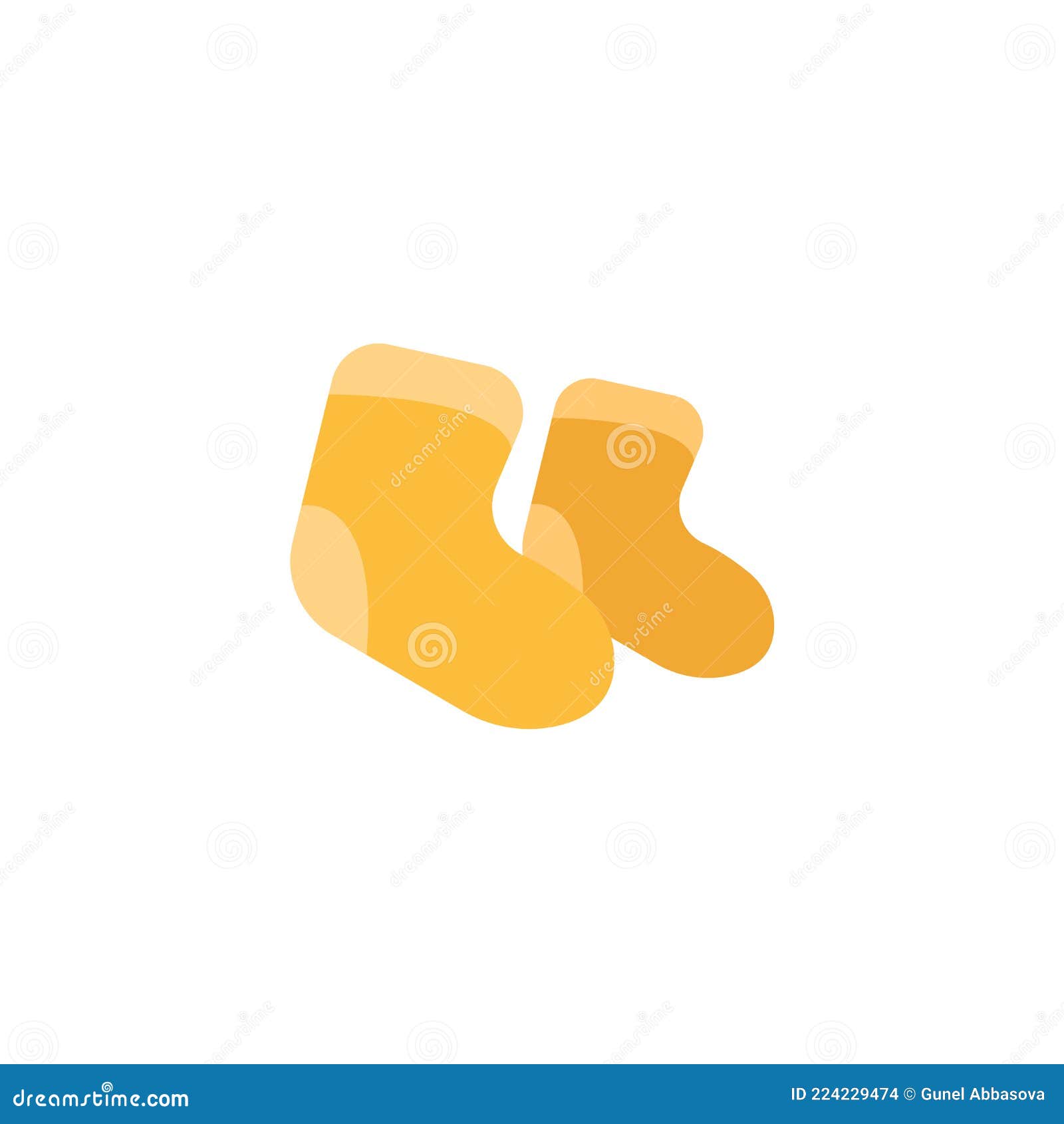 Baby Socks Clipart. Baby Socks Isolated Simple Clipart Stock Vector