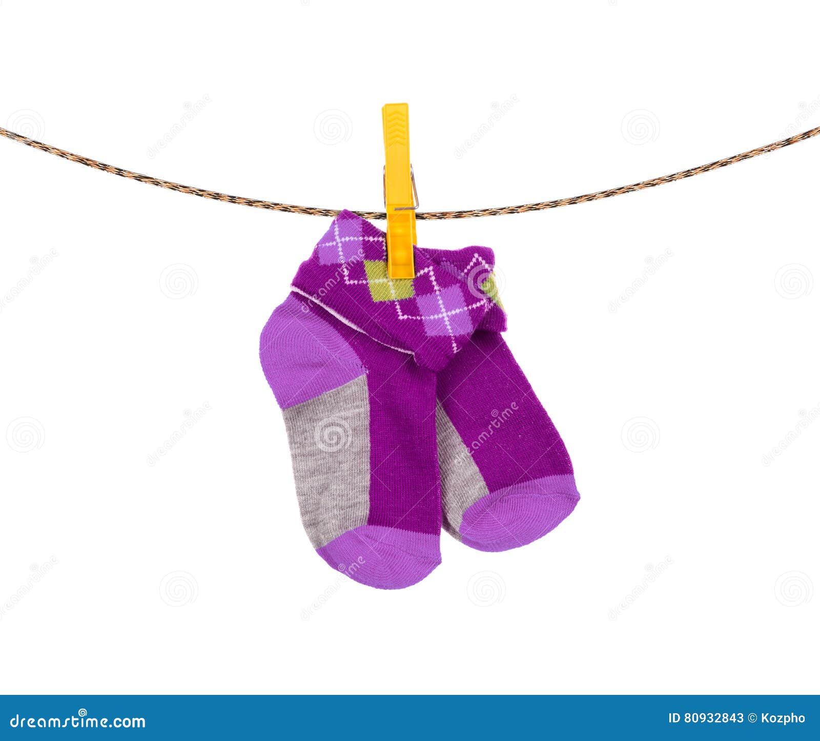 Baby Socks Hanging on a Clothesline Stock Image Image of baby