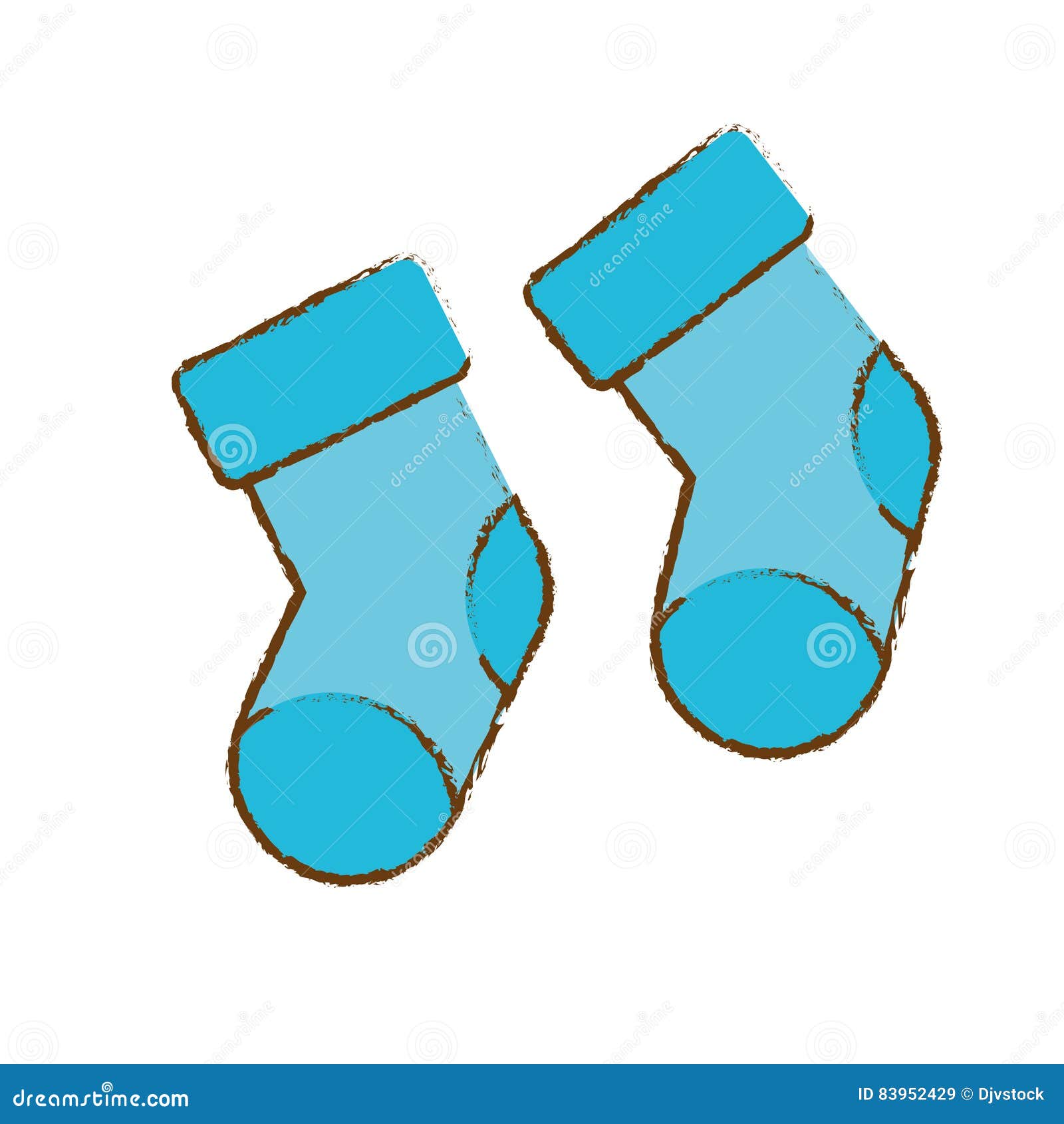 Baby socks icon stock vector. Illustration of isolated - 83952429