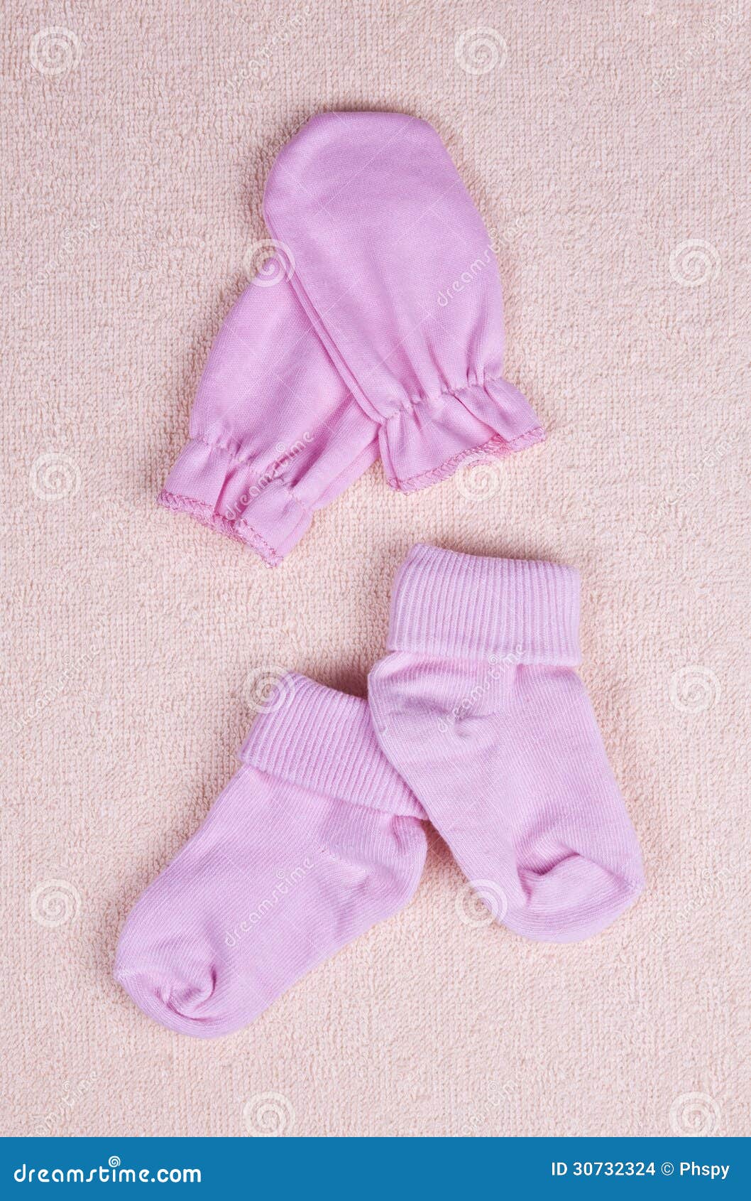 Baby socks and mittens stock photo. Image of hand, background 30732324