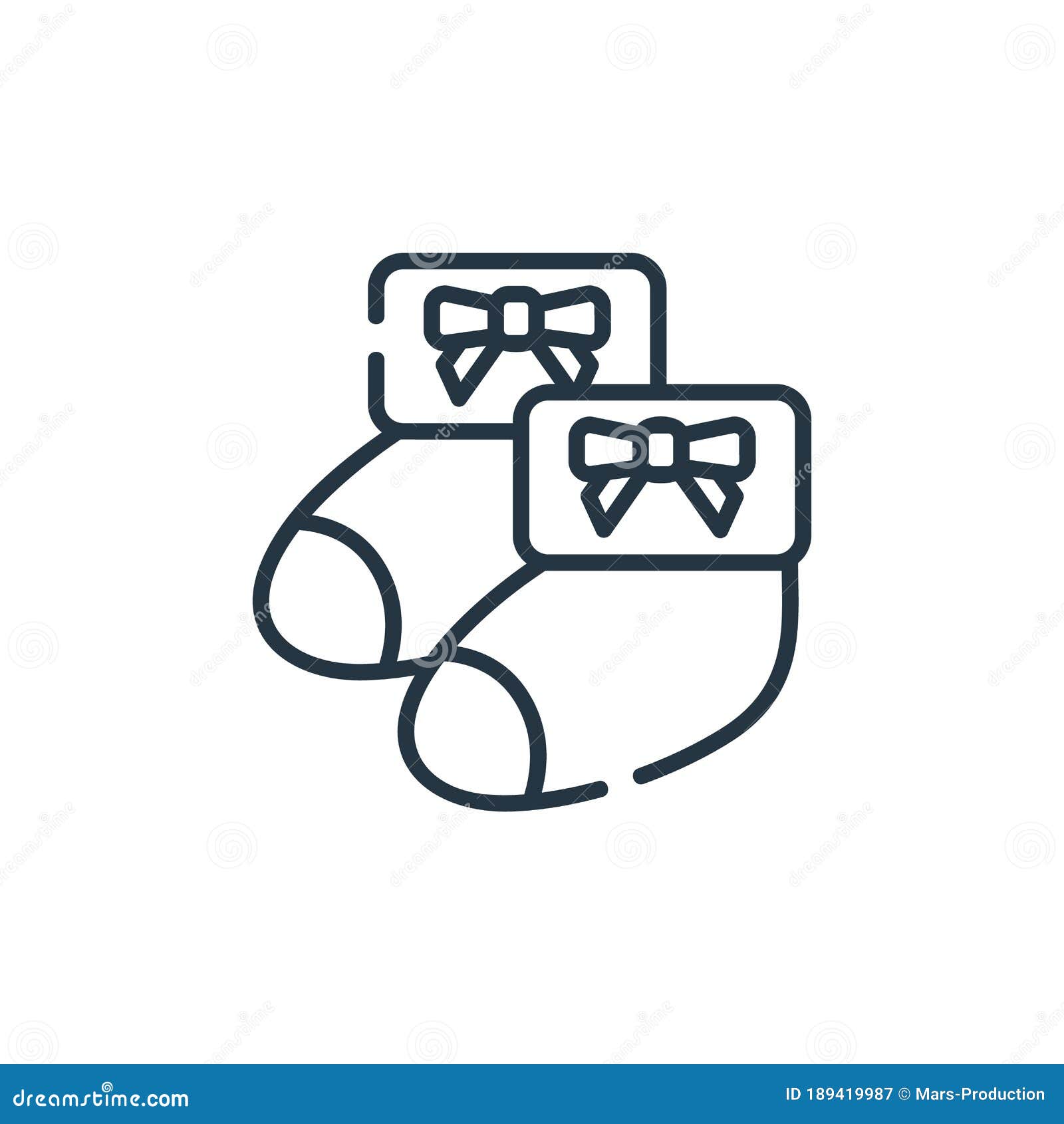 Baby sock icon. Outline baby sock vector icon for web design