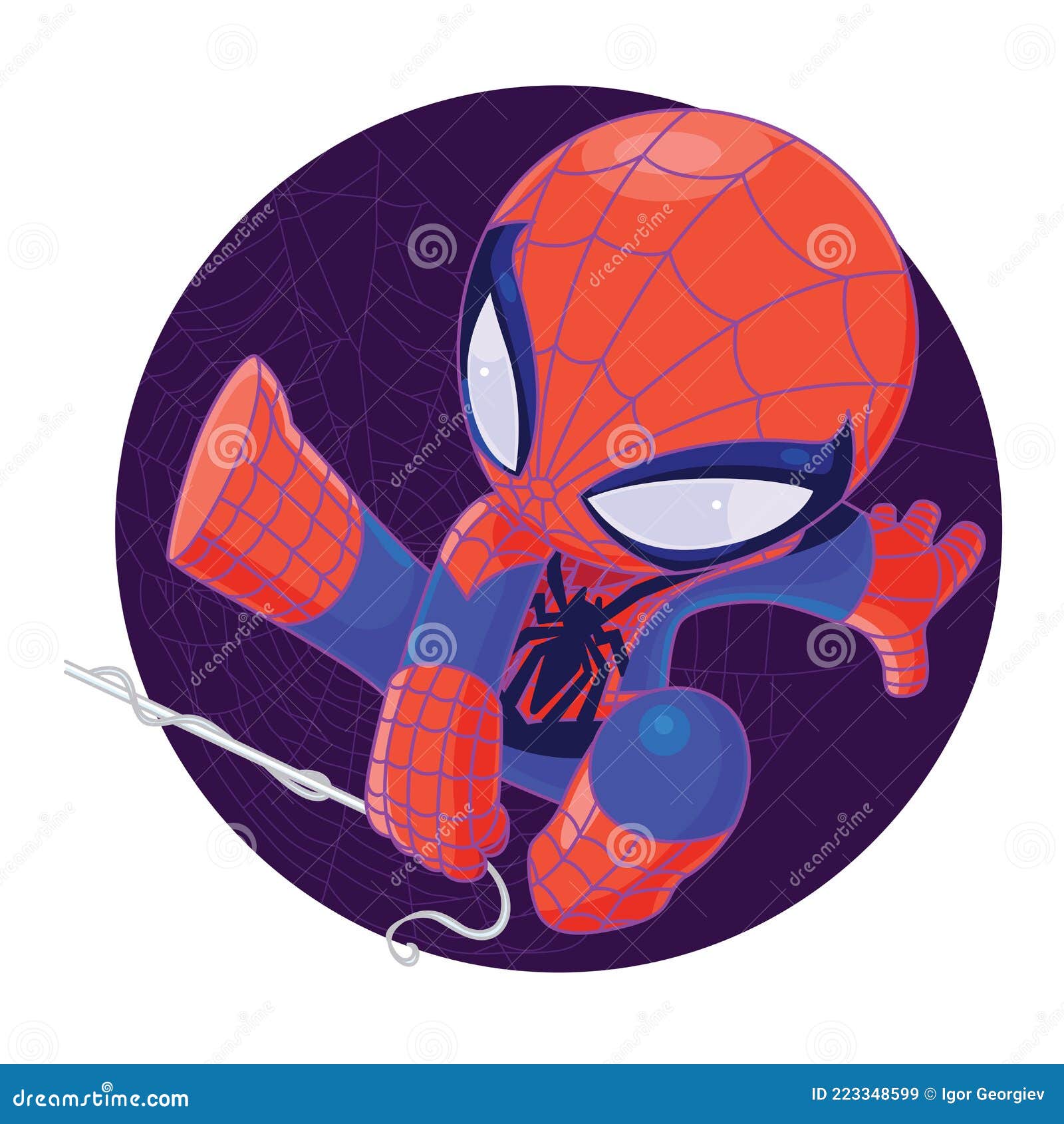 Baby Spiderman. Marvel Comics Vector Illustration Poster Template Baby Spiderman. Marvel Comics Vector Illustration Poster Template