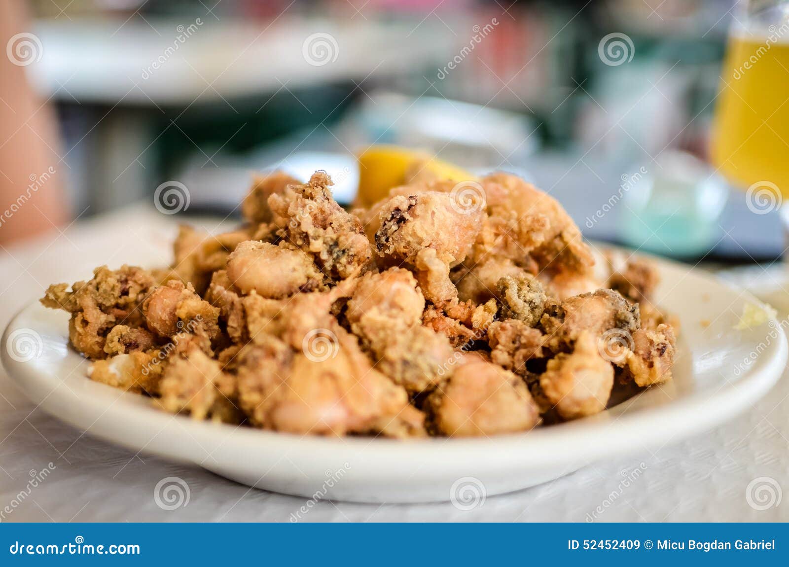 Baby Squid Tapas (puntallitas) Andalucia, Spain Stock Photo